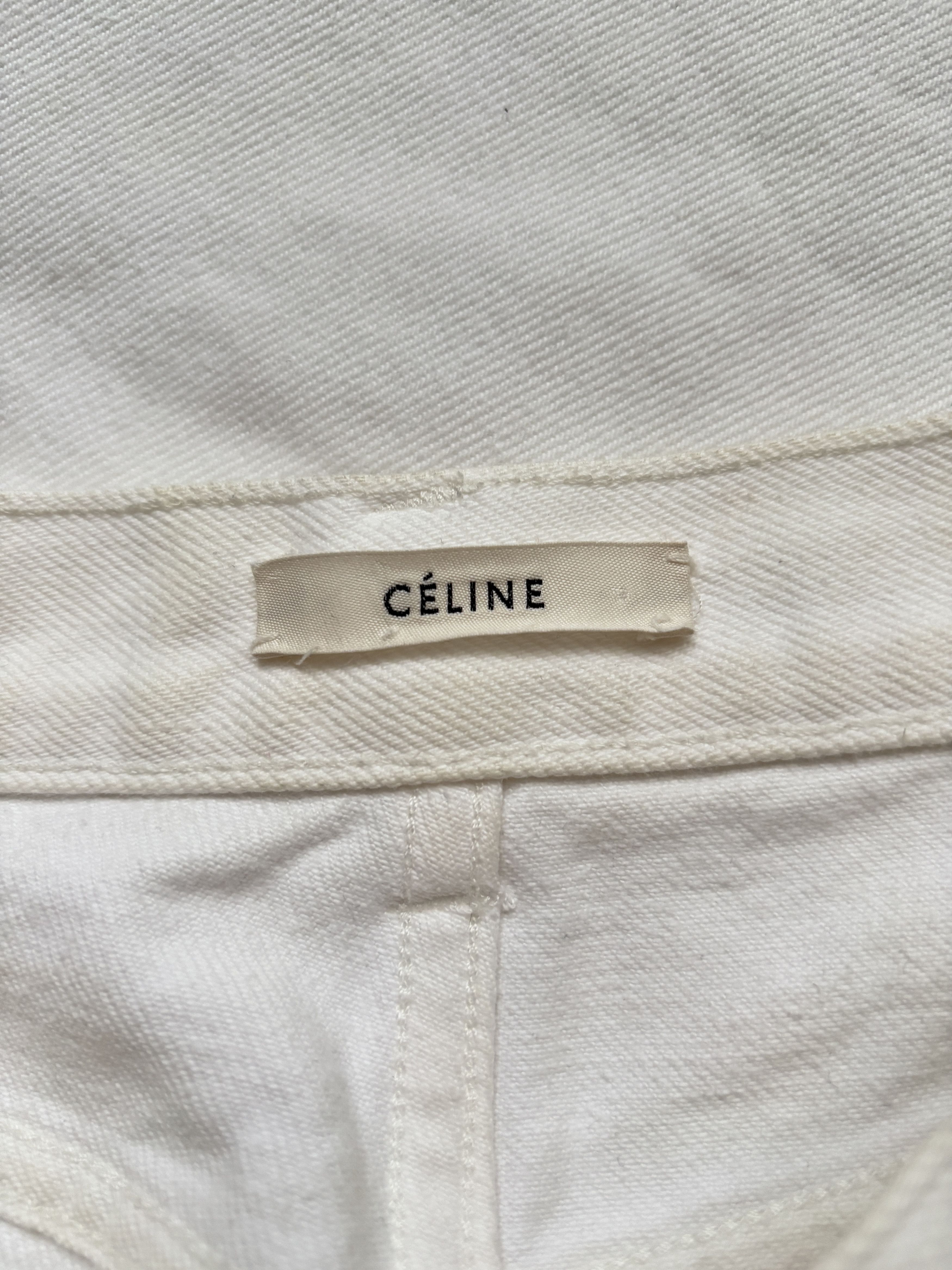 Celine ⚡️QUICK SALE⚡️ Celine White Denim Jeans Pants Size 24" / US 00 / IT 34 - 3 Thumbnail
