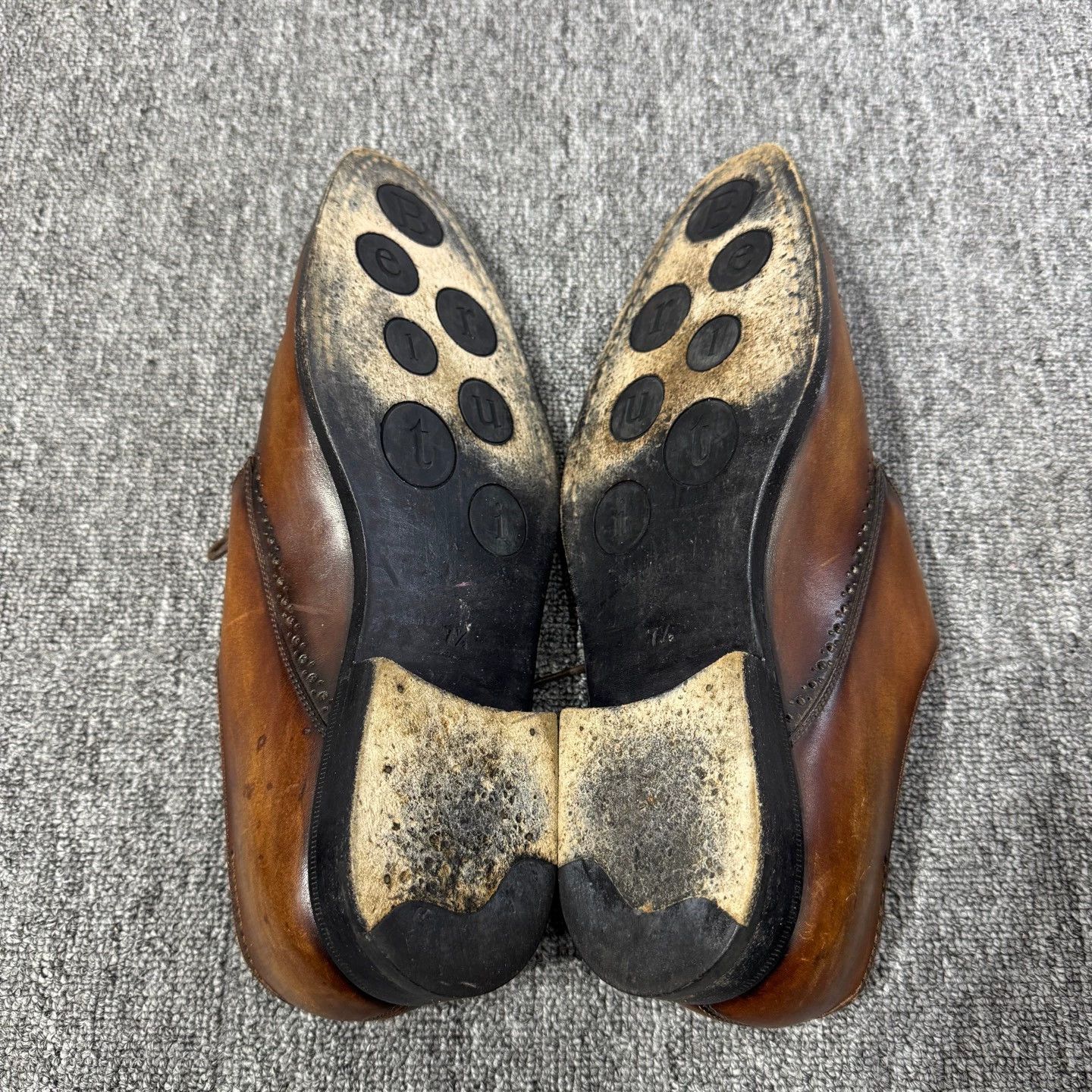 Berluti Berluti 7.5 distressed leather shoes 95 New Size US 7.5 / EU 40-41 - 4 Thumbnail