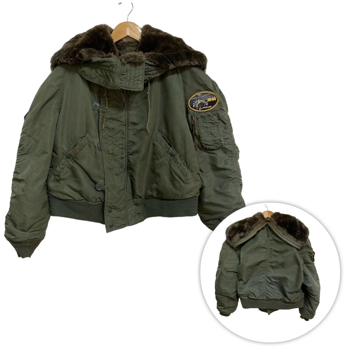 Alpha Industries Vintage Alpha Industries N2-B Alien Zip Hood Bomber Jacket Size US L / EU 52-54 / 3 - 1 Thumbnail