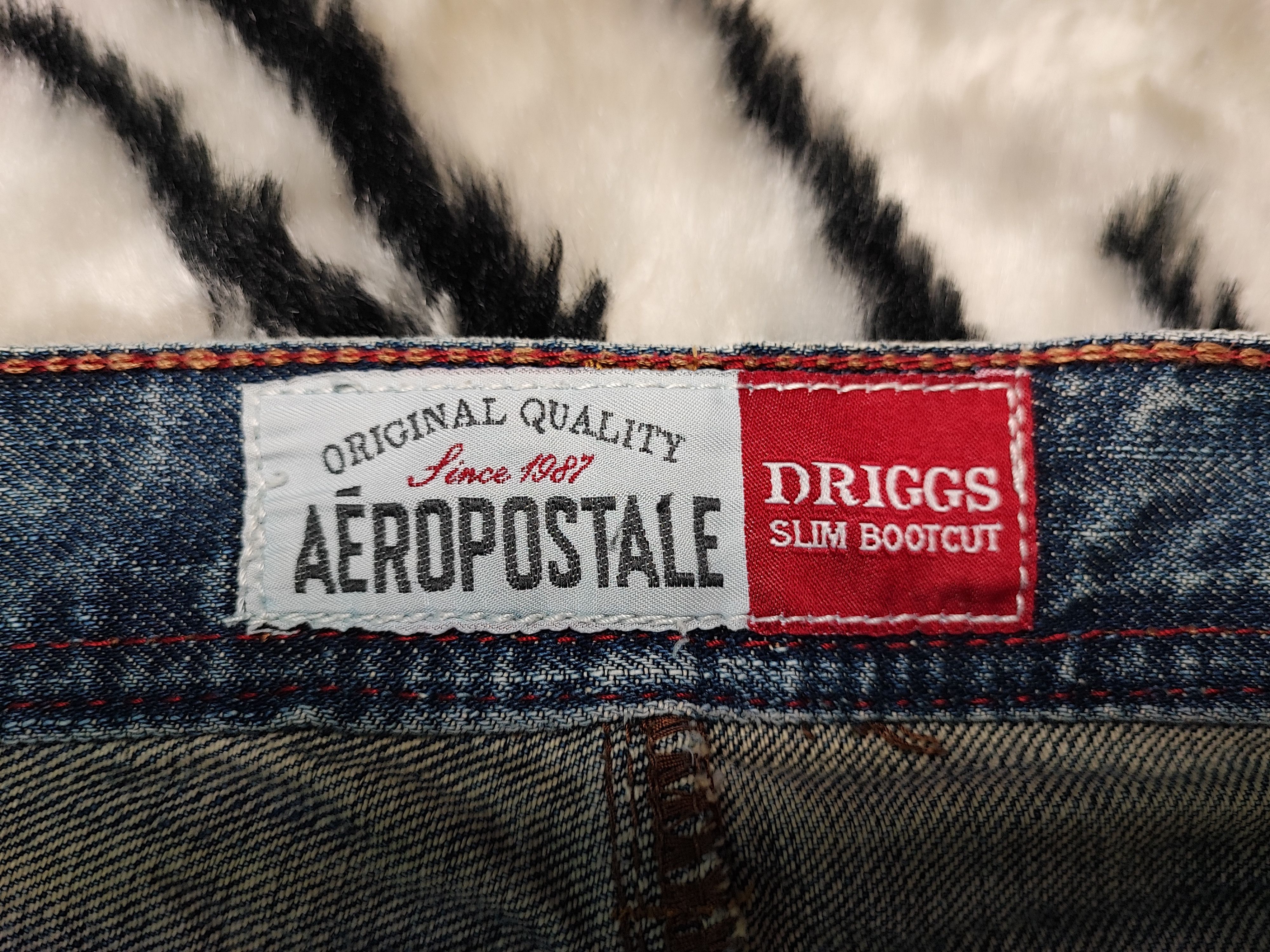 Aeropostale × Vintage Crazy Vintage Y2K/2000s Baggy Grunge Distressed Flared Jeans Size US 36 / EU 52 - 9 Thumbnail