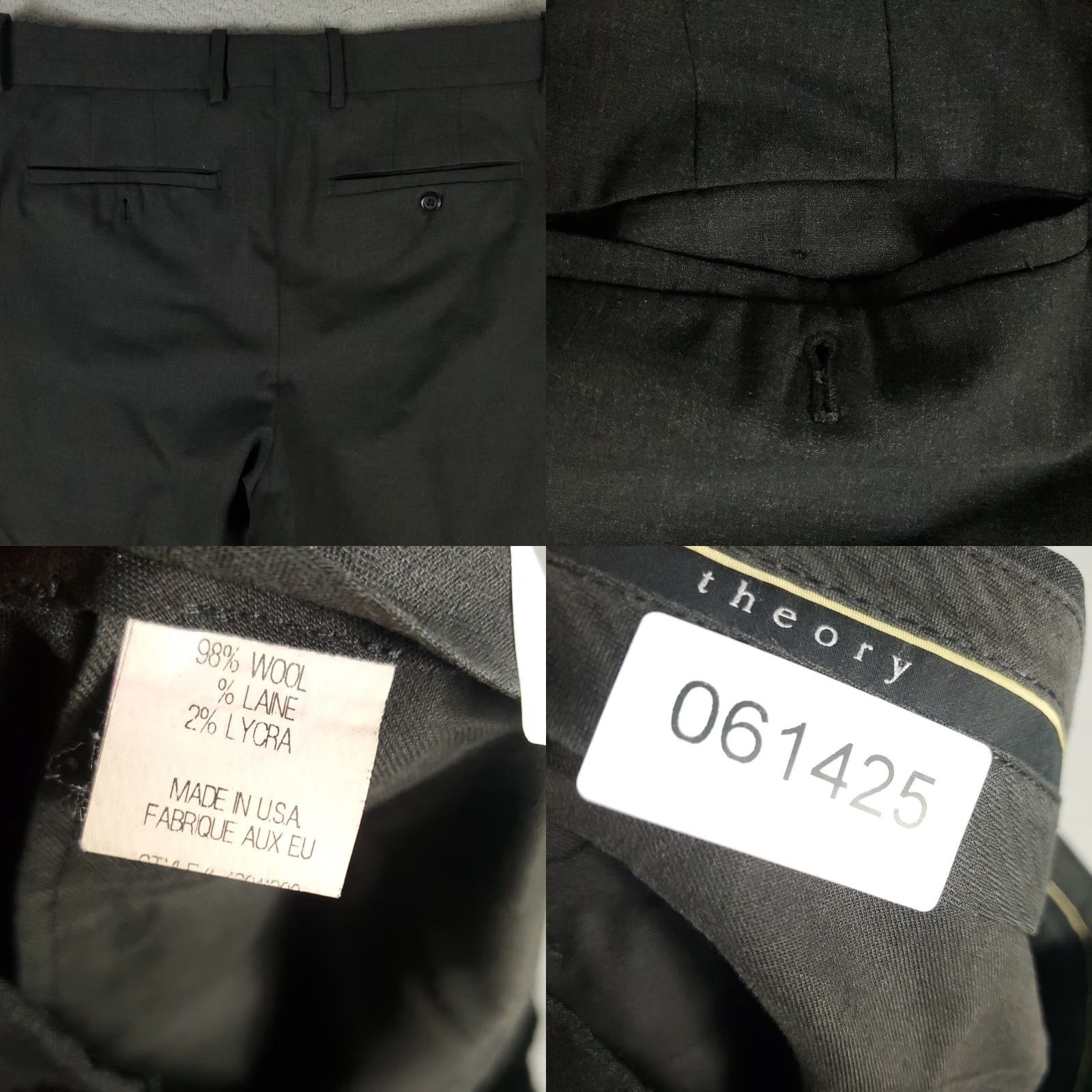 Theory VINTAGE Theory Men’s Dress Pants Waist 34 Inseam 31 Gray Slim Fit WoolBlend Business Formal Trousers Size 34R - 8 Thumbnail