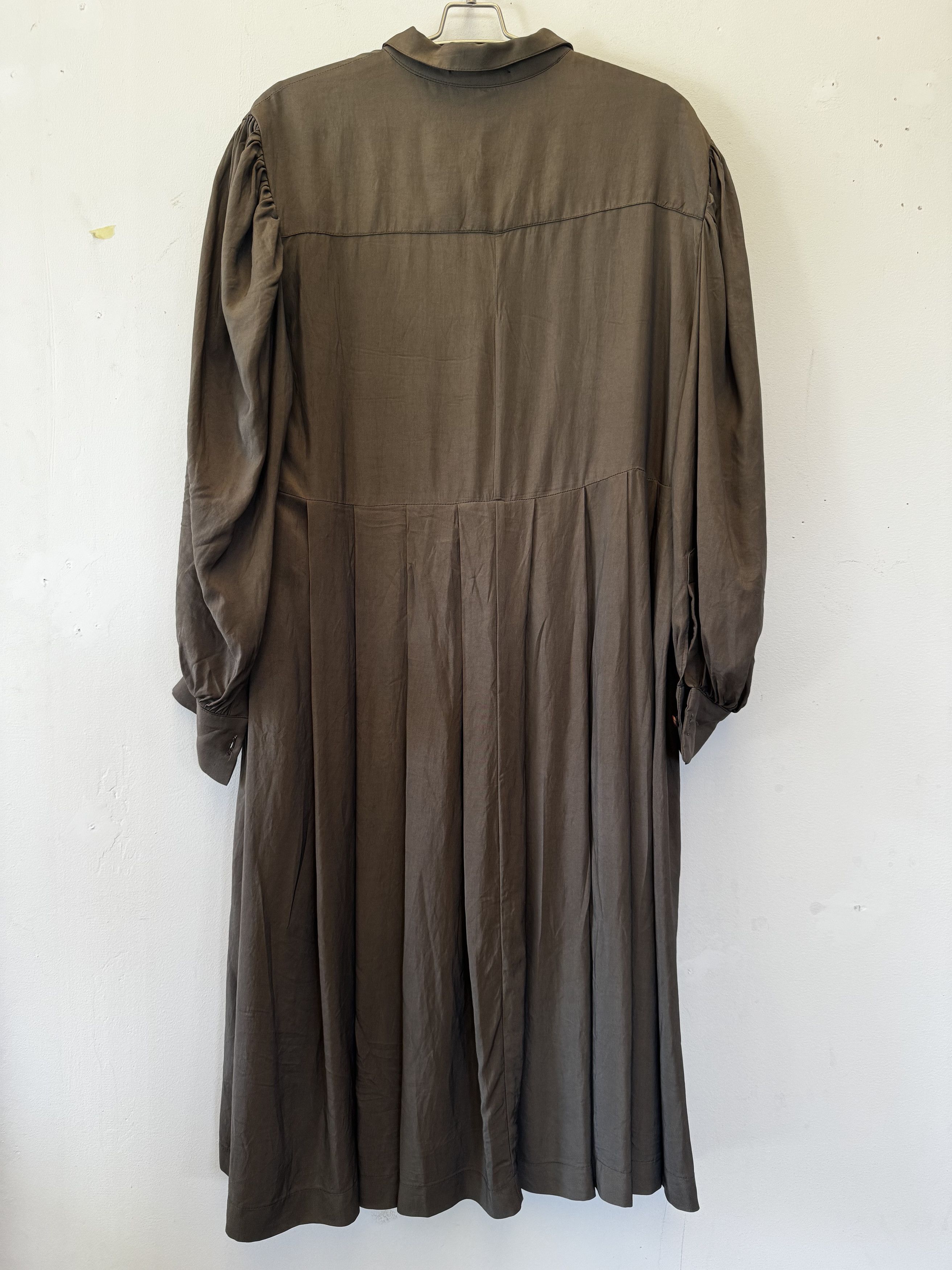 Mavranyma Brown pleated silk dress Size M / US 6-8 / IT 42-44 - 5 Thumbnail