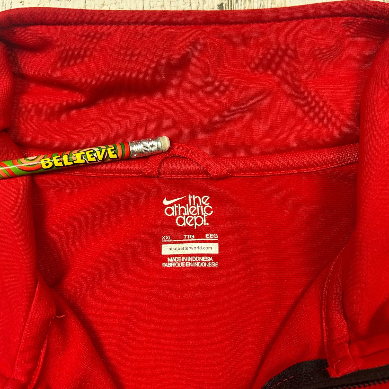 Nike × Vintage Nike Athletic Dept Y2K Track Jacket Red Black Men's XXL Size US XXL / EU 58 / 5 - 4 Thumbnail