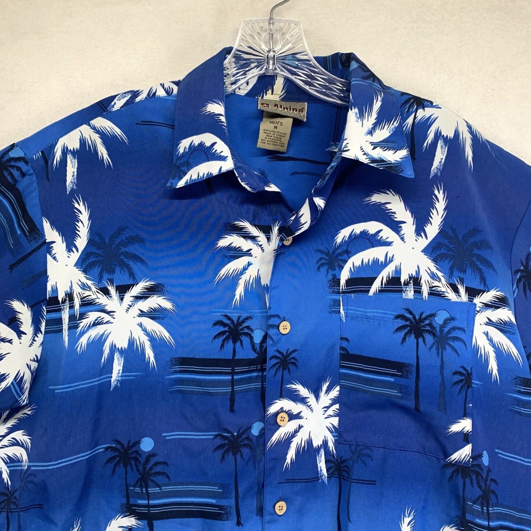 Vintage VINTAGE Hawaiian Shirt Alpine Design Mens M Blue Floral Short Sleeve Button-Up Collared Pocket 90s Aloha Dress? Size US M / EU 48-50 / 2 - 3 Thumbnail