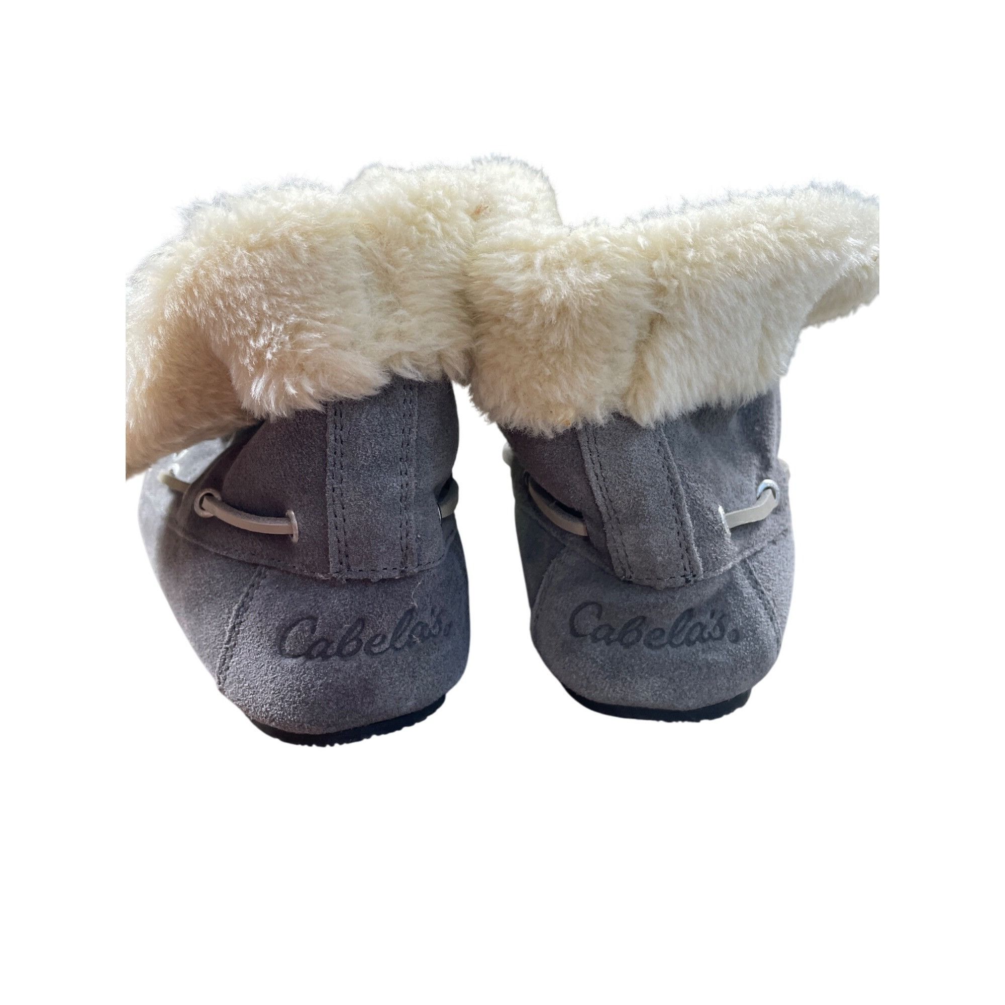 Cabelas Cabelas Womens Gray Suede Fur-Lined Ankle Bootie Shoes Size Size US 7 / IT 37 - 6 Thumbnail
