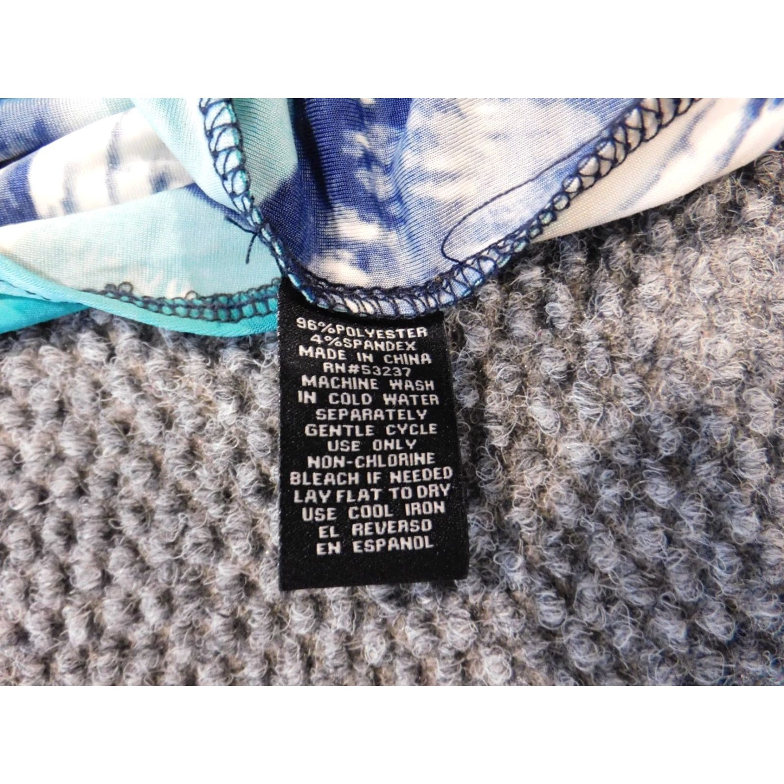 Vintage Mlle Gabrielle Dress Womens Large Blue Striped Midi Stretch Button A-Line Short Sleeve Crew Neck Size L / US 10 / IT 46 - 7 Thumbnail