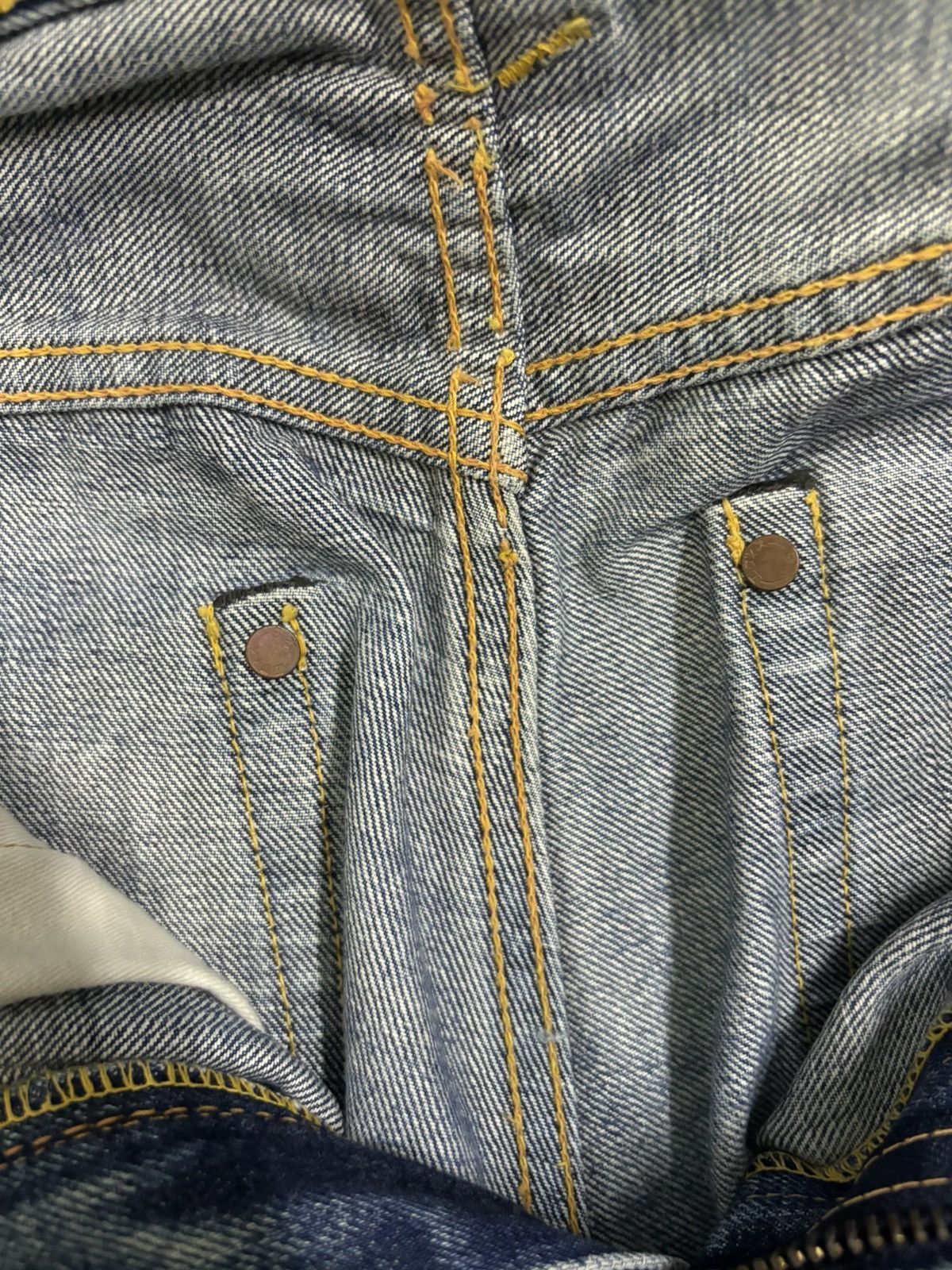 Evisu Vintage 00s Evisu Selvedge Loose Distressed Jeans by Yamane Size US 31 - 23 Thumbnail