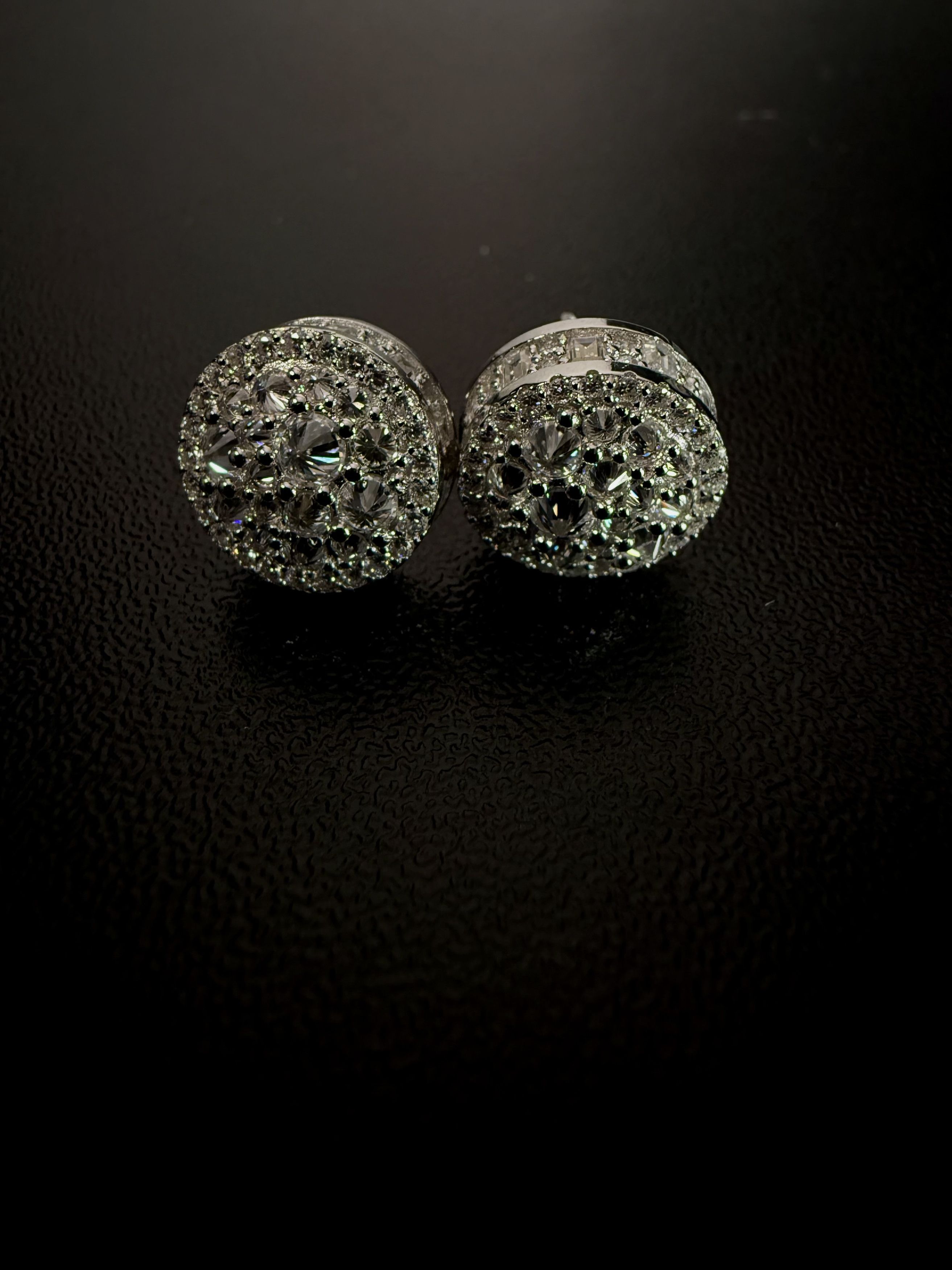 Other Glacier Halo stud moissanite mens 925silver earrings Size ONE SIZE - 3 Thumbnail