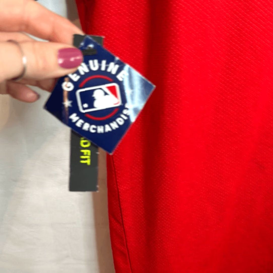 Nike Nike Washington Nationals Baseball Dri Fit MLB Red Blue Polo L NEW Size US L / EU 52-54 / 3 - 3 Thumbnail