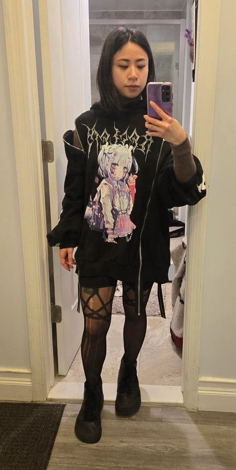 Drain Gang REFLEM x Drain Geng Negi Collabs Gotch Multi Zipper Hoodie Size US L / EU 52-54 / 3 - 1 Thumbnail