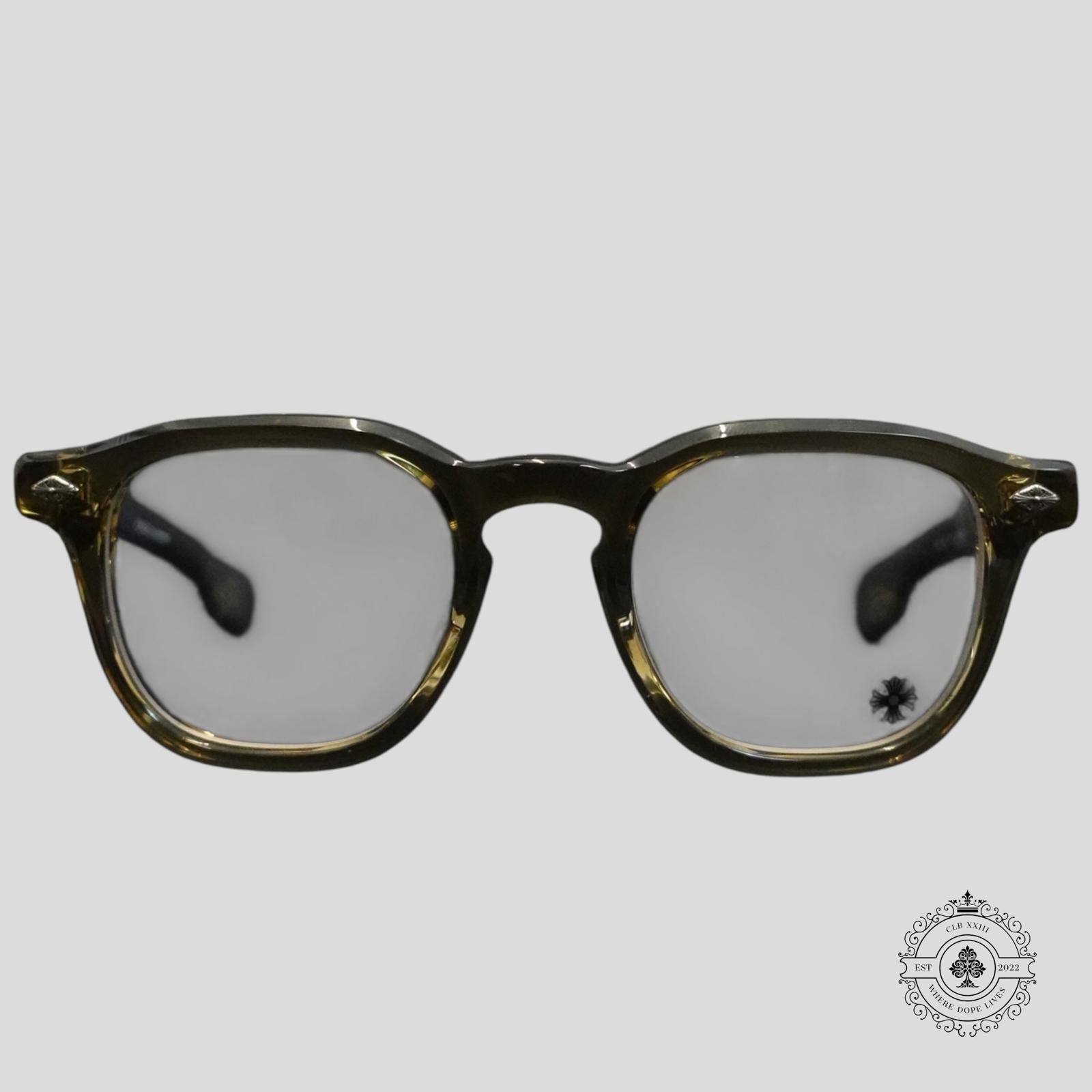 Chrome Hearts Chrome Hearts Chirp Chirp Glasses in Olive/Silver Size ONE SIZE - 2 Thumbnail
