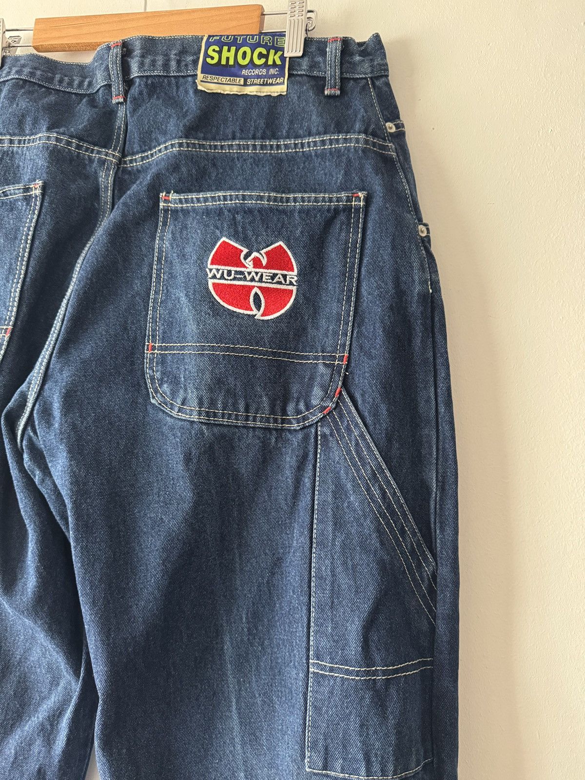 Wu-Tang Clan 🔥🔥 Vintage Wu-Wear Blue Baggy Jeans Size US 36 / EU 52 - 5 Thumbnail
