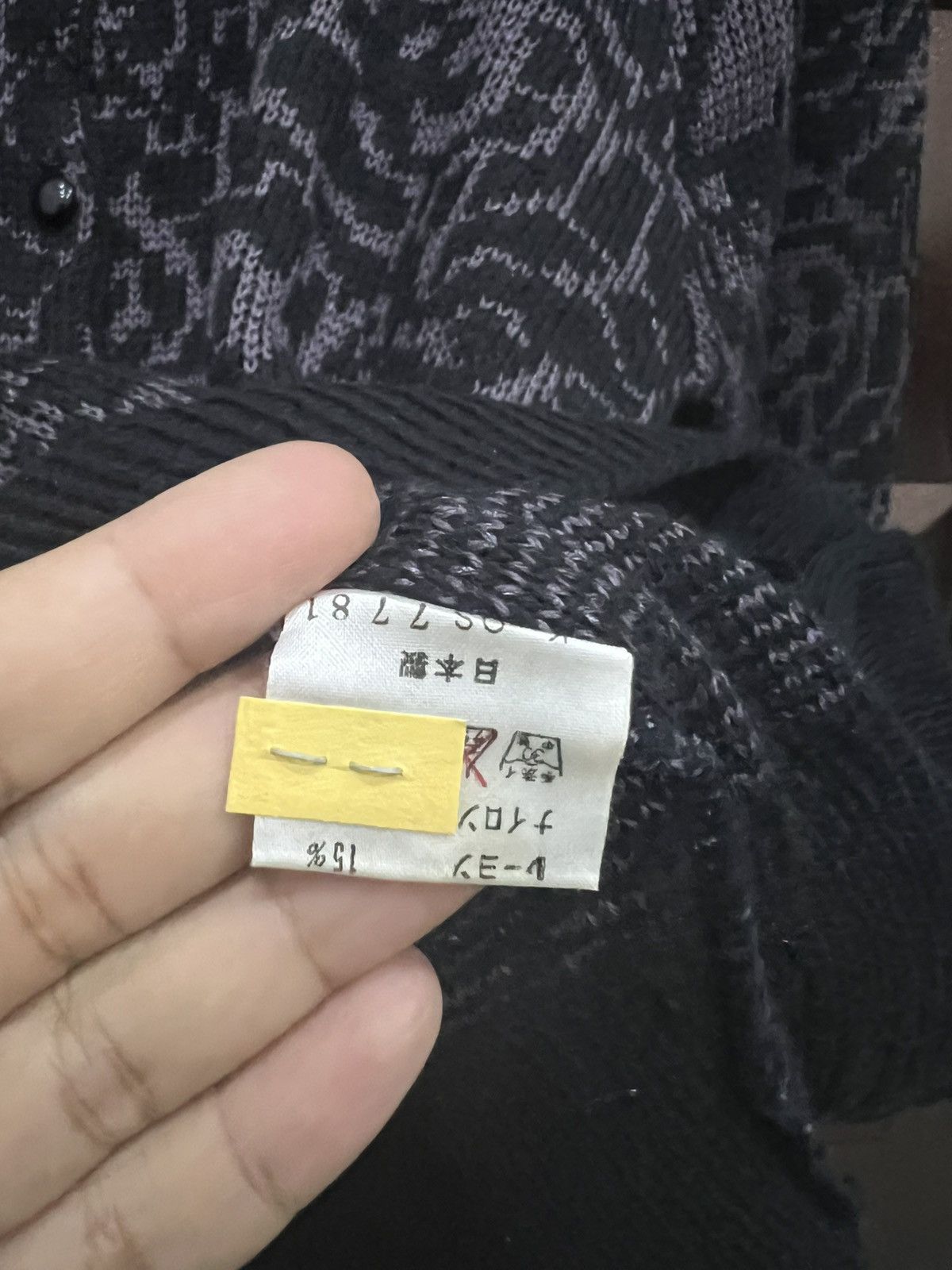 Japanese Brand Vintage Black Rose Grunge Aesthetic Button Up Knit Cardigan Size M / US 6-8 / IT 42-44 - 8 Thumbnail