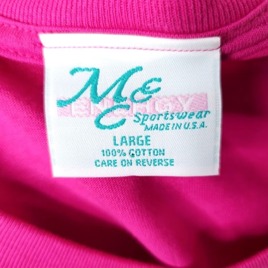 Vintage VINTAGE Beach T Shirt Mens Large Pink 90s Vacation Embroidered Made In USA MC Shirt Mens Size US L / EU 52-54 / 3 - 7 Thumbnail