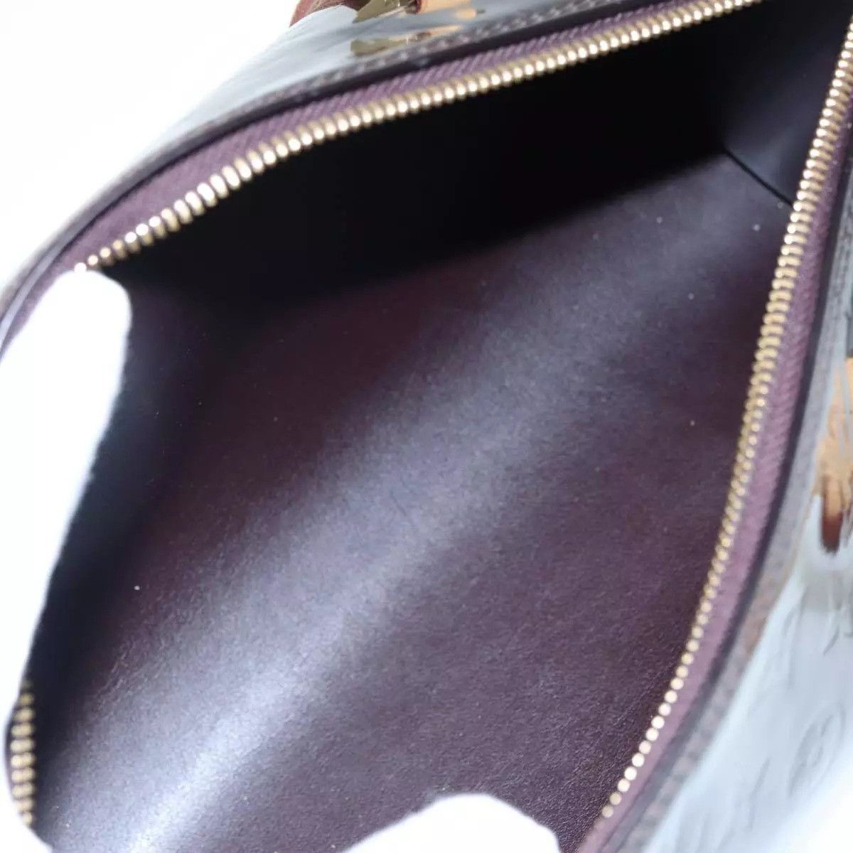 Louis Vuitton LOUIS VUITTON Monogram Vernis Bedford Hand Bag Amarante Size ONE SIZE - 3 Thumbnail