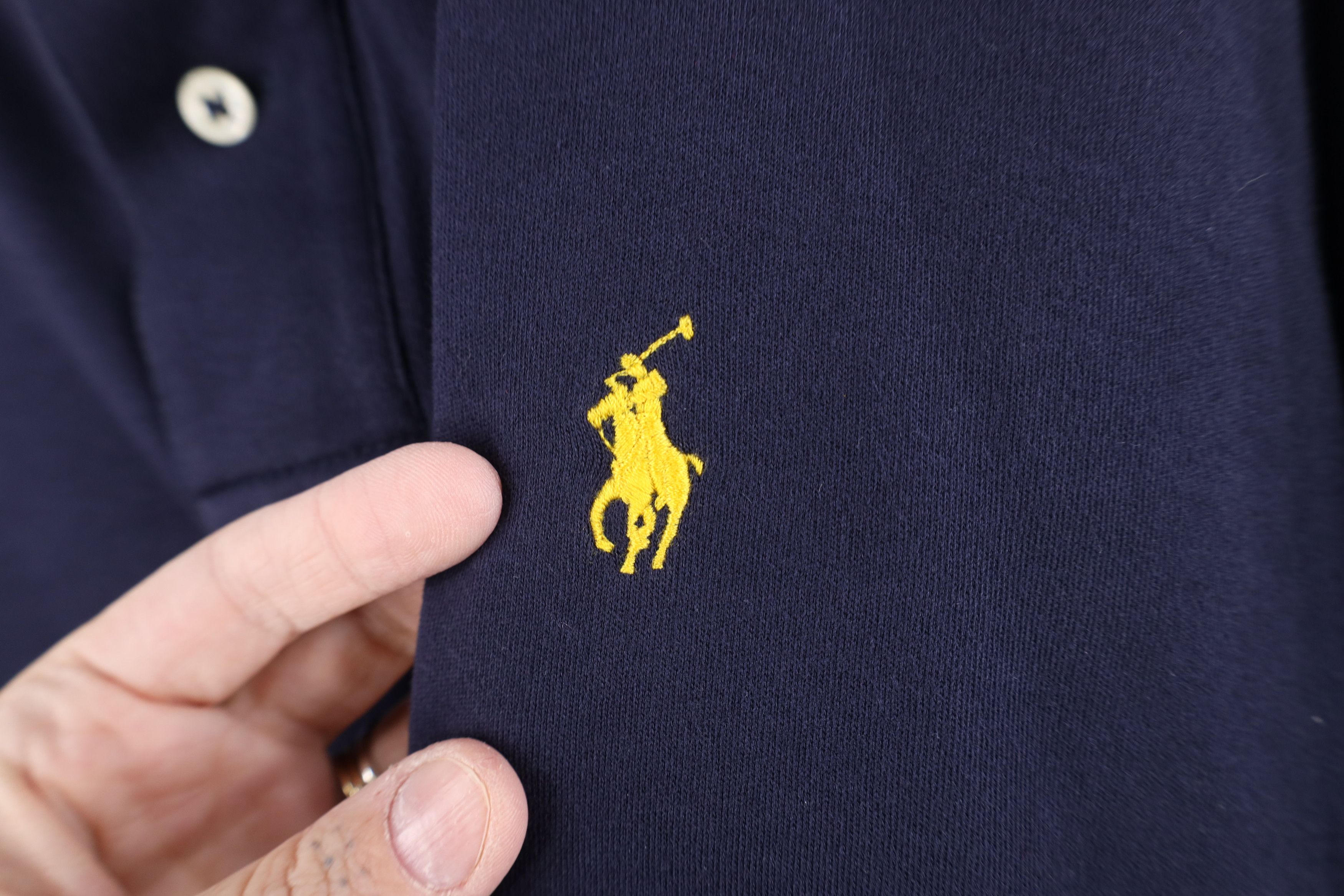 Ralph Lauren Vintage 90s Ralph Lauren Cotton Long Sleeve Rugby Polo Blue Size US XL / EU 56 / 4 - 4 Thumbnail