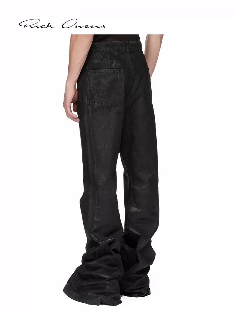 Rick Owens Rick Owens Glossy coated corduroy wash Bolan flared pants Size US 30 / EU 46 - 7 Thumbnail