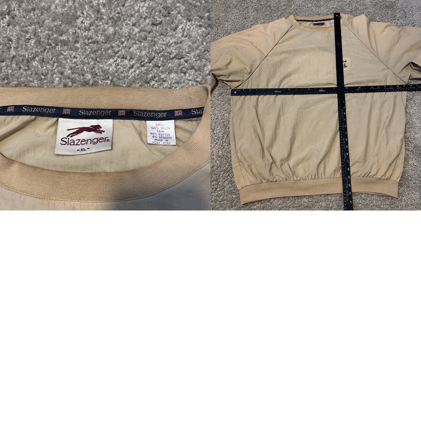 Vintage VINTAGE Slazenger Fox Hollow Club Beige Nylon Windbreaker Jacket XL Pullover Golf Men Size US XL / EU 56 / 4 - 8 Thumbnail