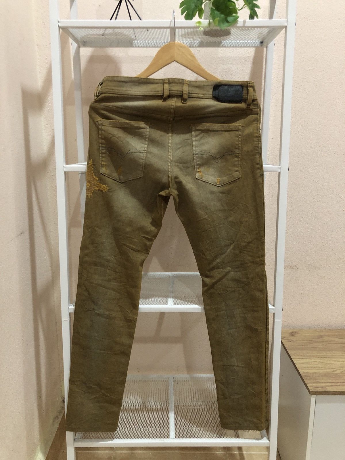 Diesel Diesel Sleenker Color Denim Stretch Yellow Luxury Slim Fit Size US 29 - 2 Thumbnail