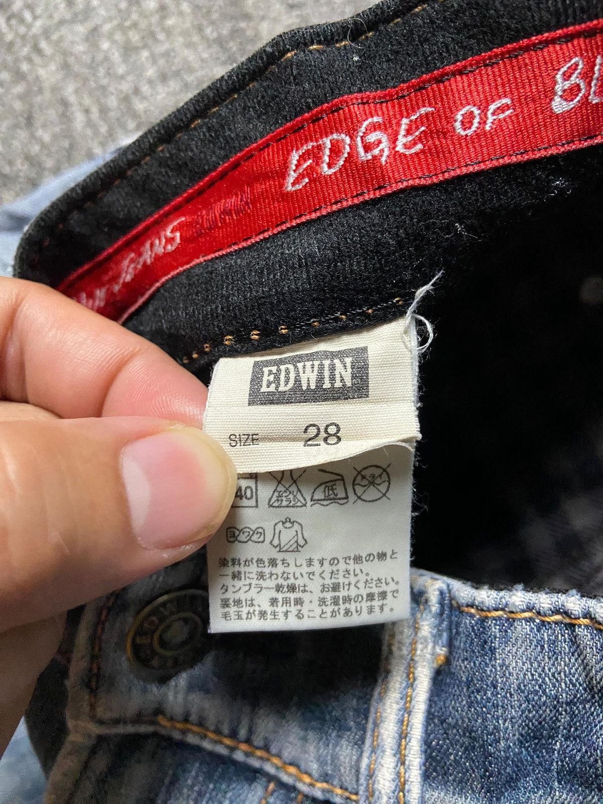 Edwin Edwin Edge Of Blue Distressed Denim Jeans (157) Size US 31 - 6 Thumbnail