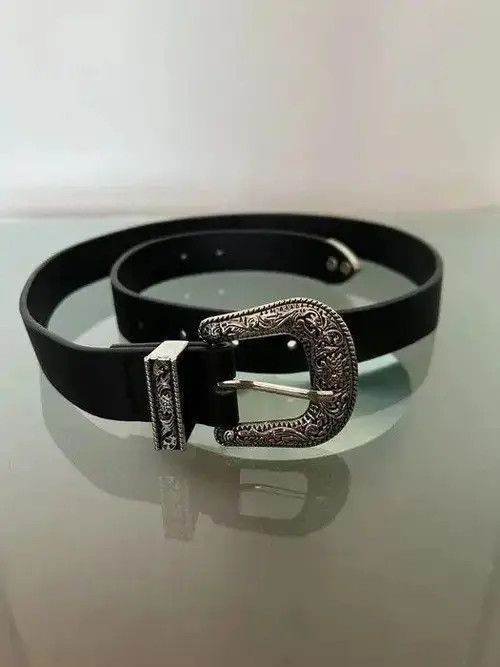 Other Y2K Buckle Belt (black) Size 32 - 2 Thumbnail