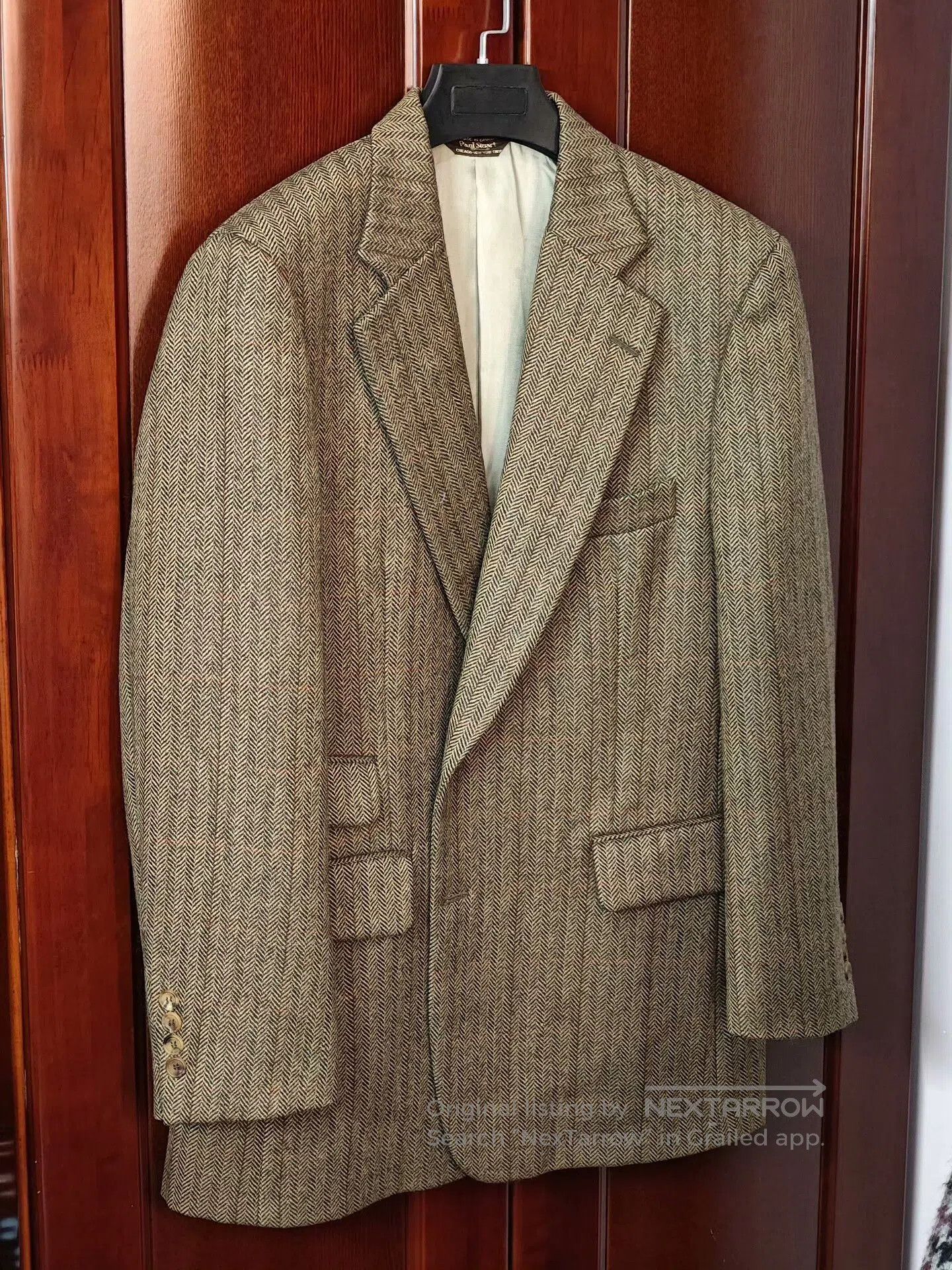 Paul Stuart Paul Stuart Brown Houndstooth Wool Blazer. Size US M / EU 48-50 / 2 - 1 Thumbnail
