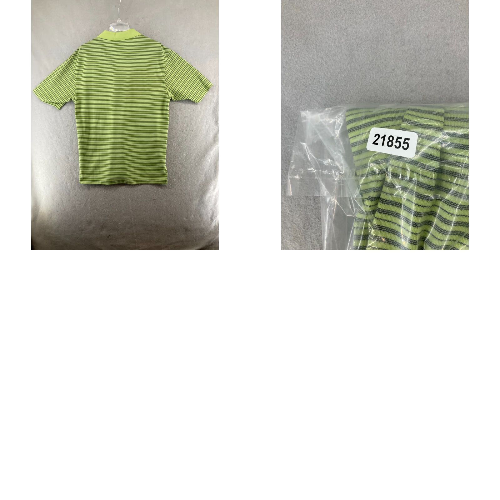 Nike Nike Dri-FIT Polo Shirt Mens Large Green Striped Polo Golf Shirt Size US L / EU 52-54 / 3 - 8 Thumbnail