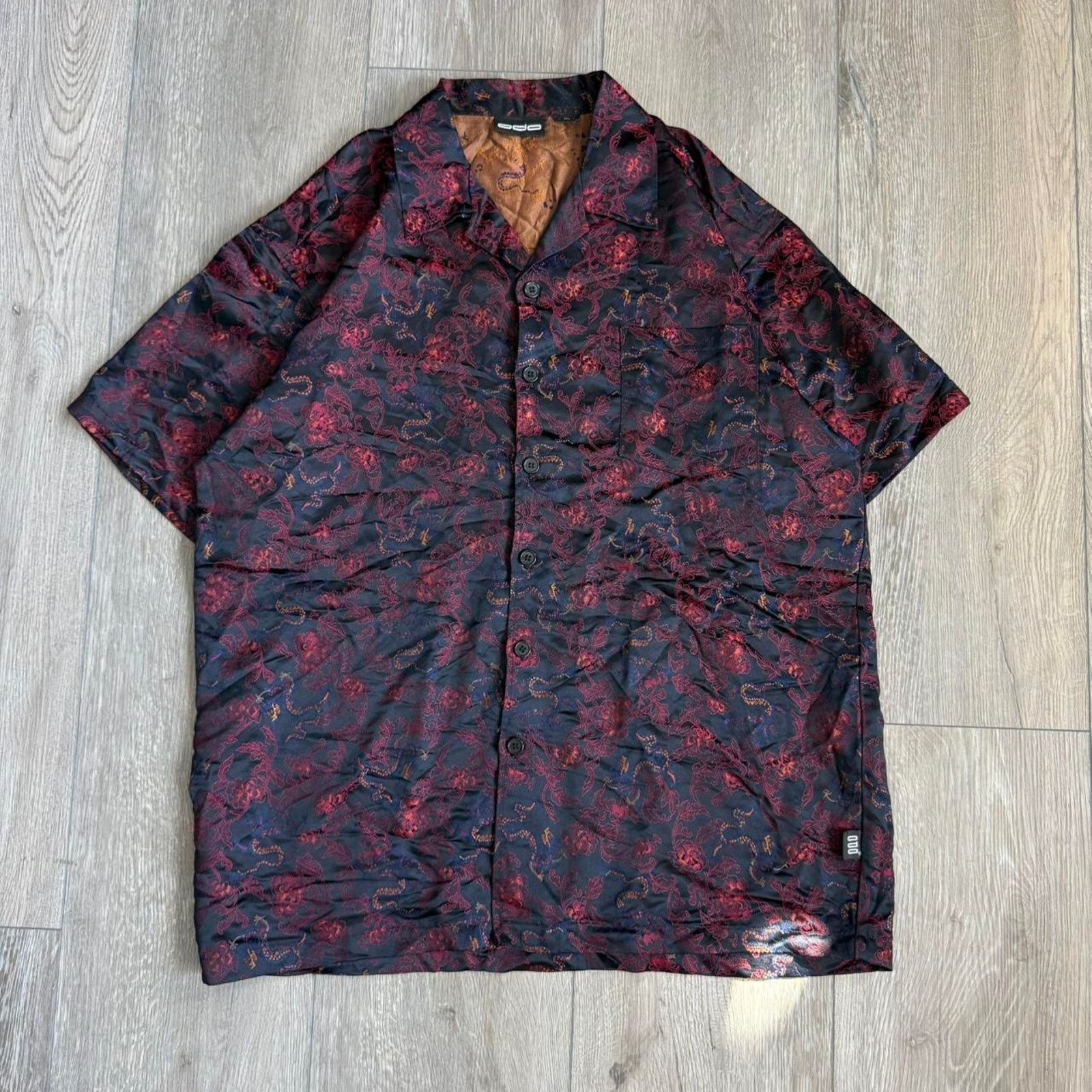 Other Vintage 90s odo silky patterned button down shirt Size US XL / EU 56 / 4 - 1 Thumbnail