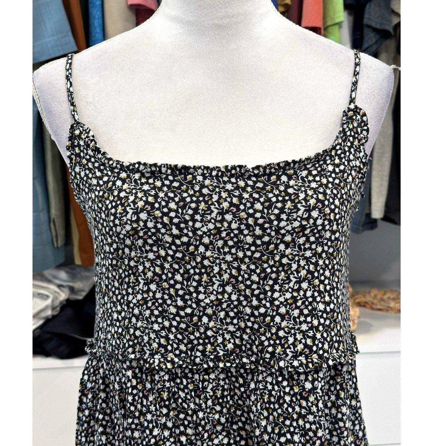 BP. BP Womens Black Sleeveless Floral Tiered Sundress MiniS NWOT Size S / US 4 / IT 40 - 2 Thumbnail