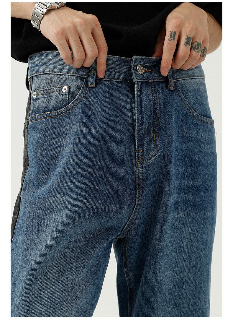 Japanese Brand × Jean Stitched trendy personality straight casual jeans Size US 32 / EU 48 - 3 Thumbnail
