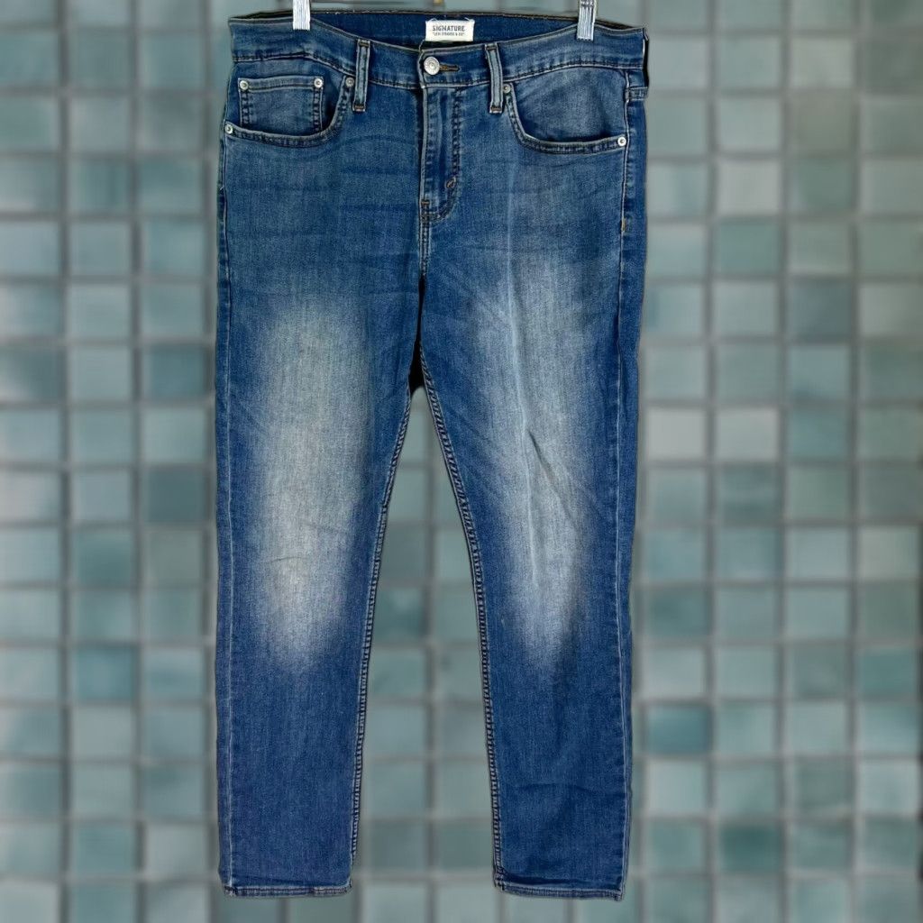 Levi's Levi's Signature Jeans 5-Pocket Denim Blue Straight Mens Size 32 Regular Inseam 32 blue Size US 32 / EU 48 - 1 Thumbnail