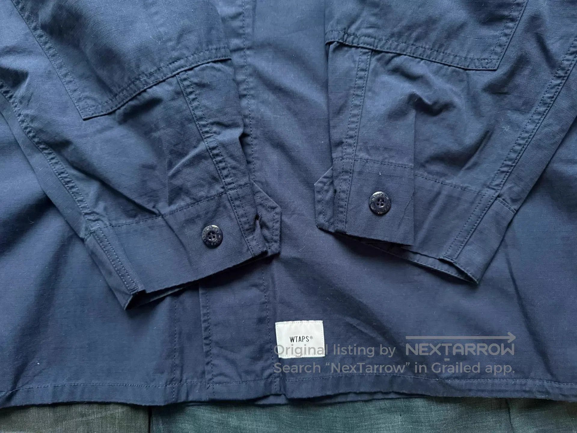 Wtaps Blue Button-Up Shirt with Graphic Print - Size M. Size US M / EU 48-50 / 2 - 8 Thumbnail