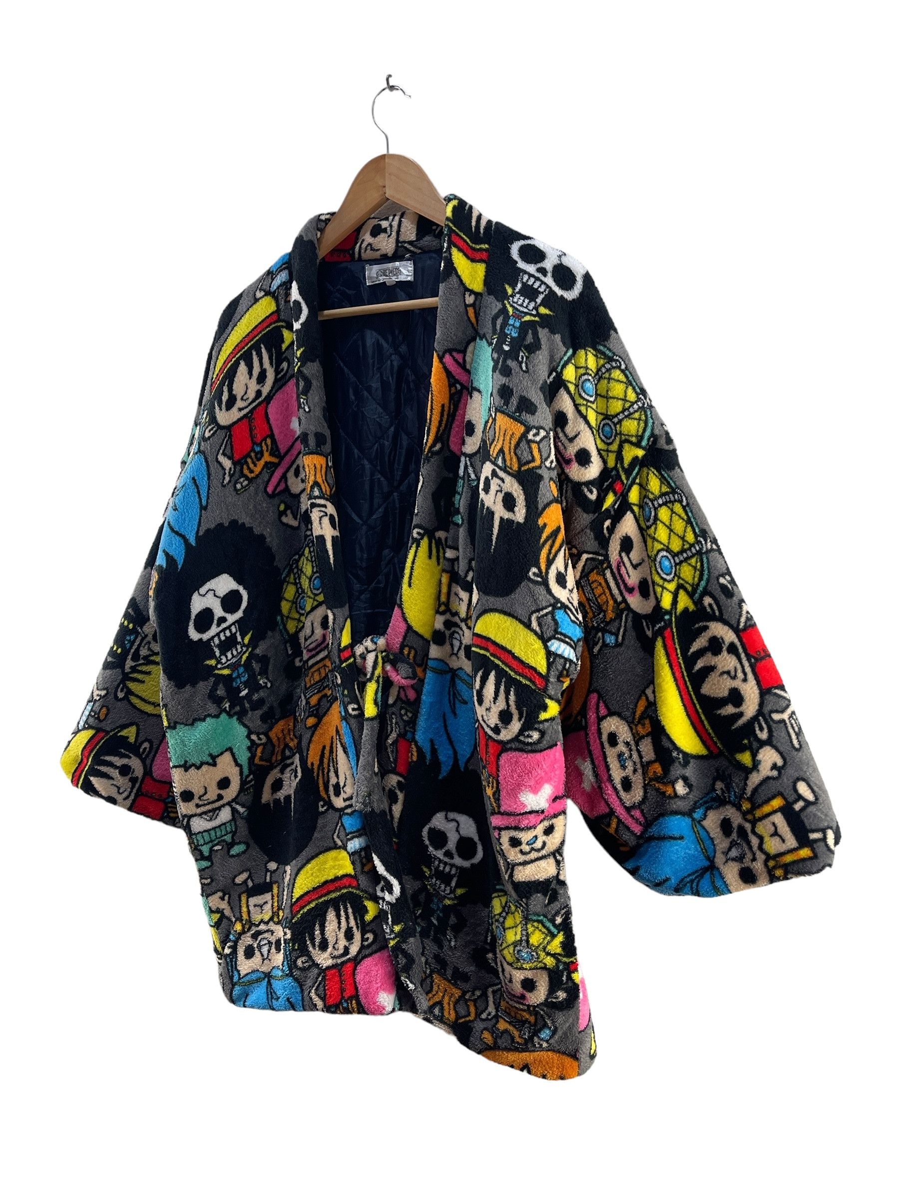 Anime Vintage One Piece Kimono Full Print Fleece Jacket Size US L / EU 52-54 / 3 - 5 Thumbnail