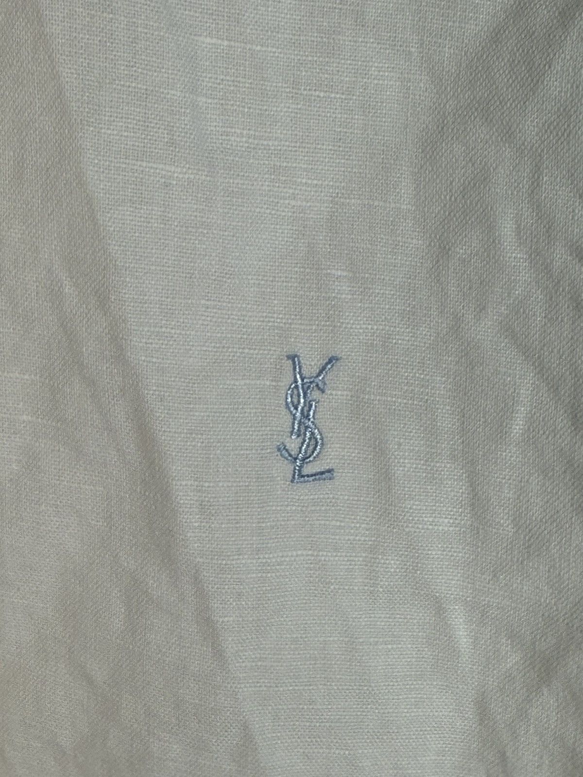Yves Saint Laurent Linen YSL Shirt White Summer Size US L / EU 52-54 / 3 - 3 Thumbnail