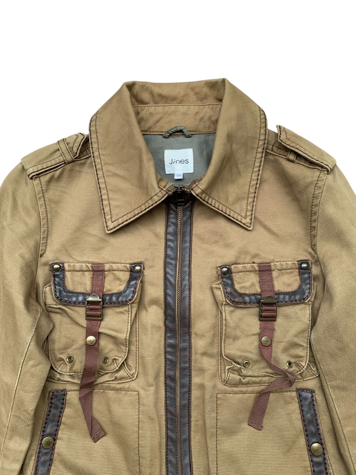 Japanese Brand 2000s Jines - Cargo Pocket Vkei Shirt Anarchy Bondage Jacket Size US S / EU 44-46 / 1 - 2 Thumbnail