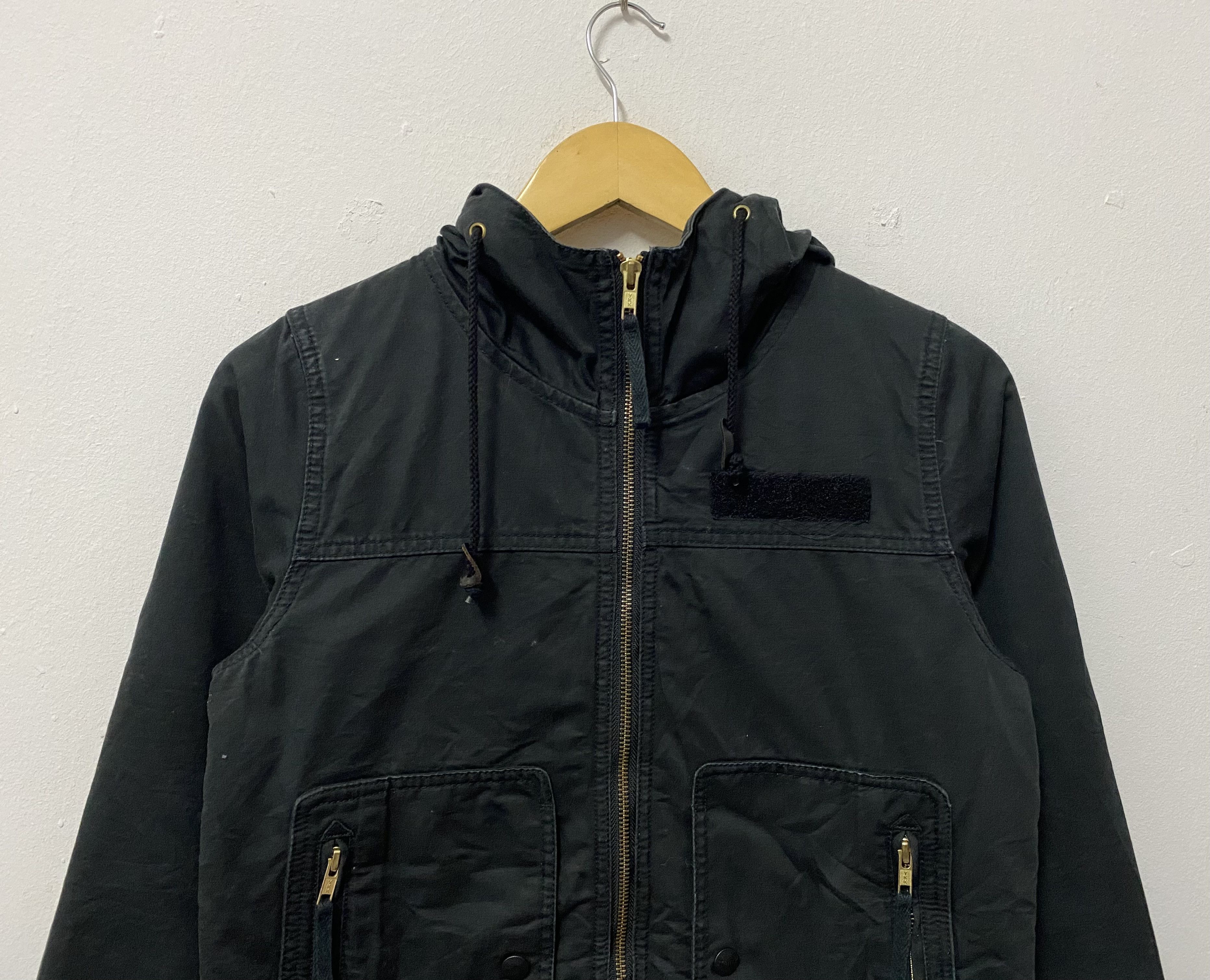 Japanese Brand X-Girl Japan Streetwear Utility Hooded Jacket - Black Size M / US 6-8 / IT 42-44 - 4 Thumbnail