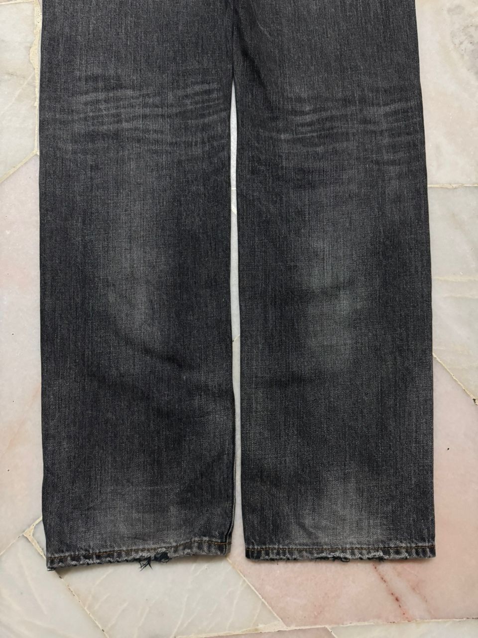 💥Sick💥90s Style Back Number Whisker Distress Ripped Jeans