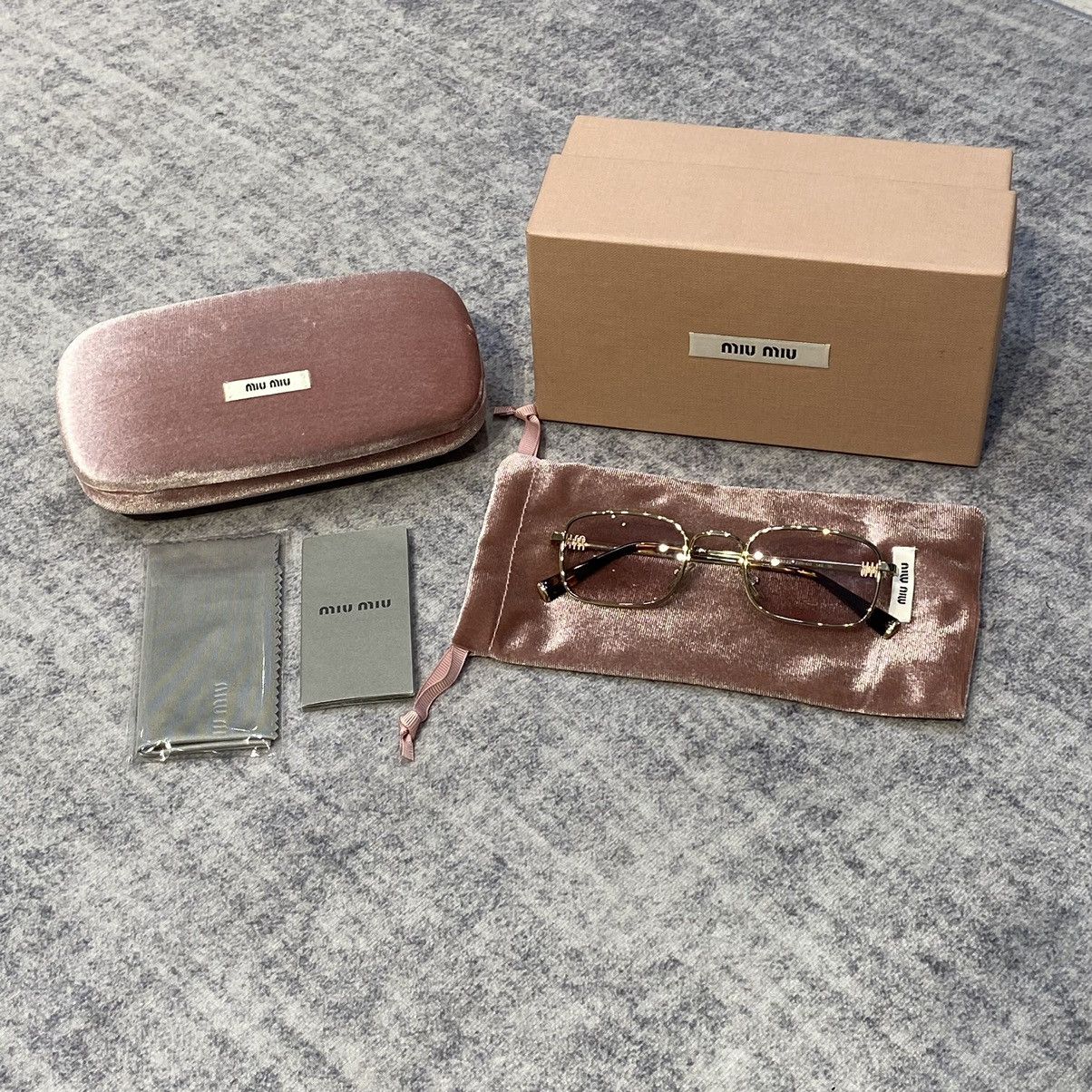 Miu Miu MIU MIU 0MU A53S ZVN4I0 PALE GOLD PINK Size ONE SIZE - 7 Thumbnail
