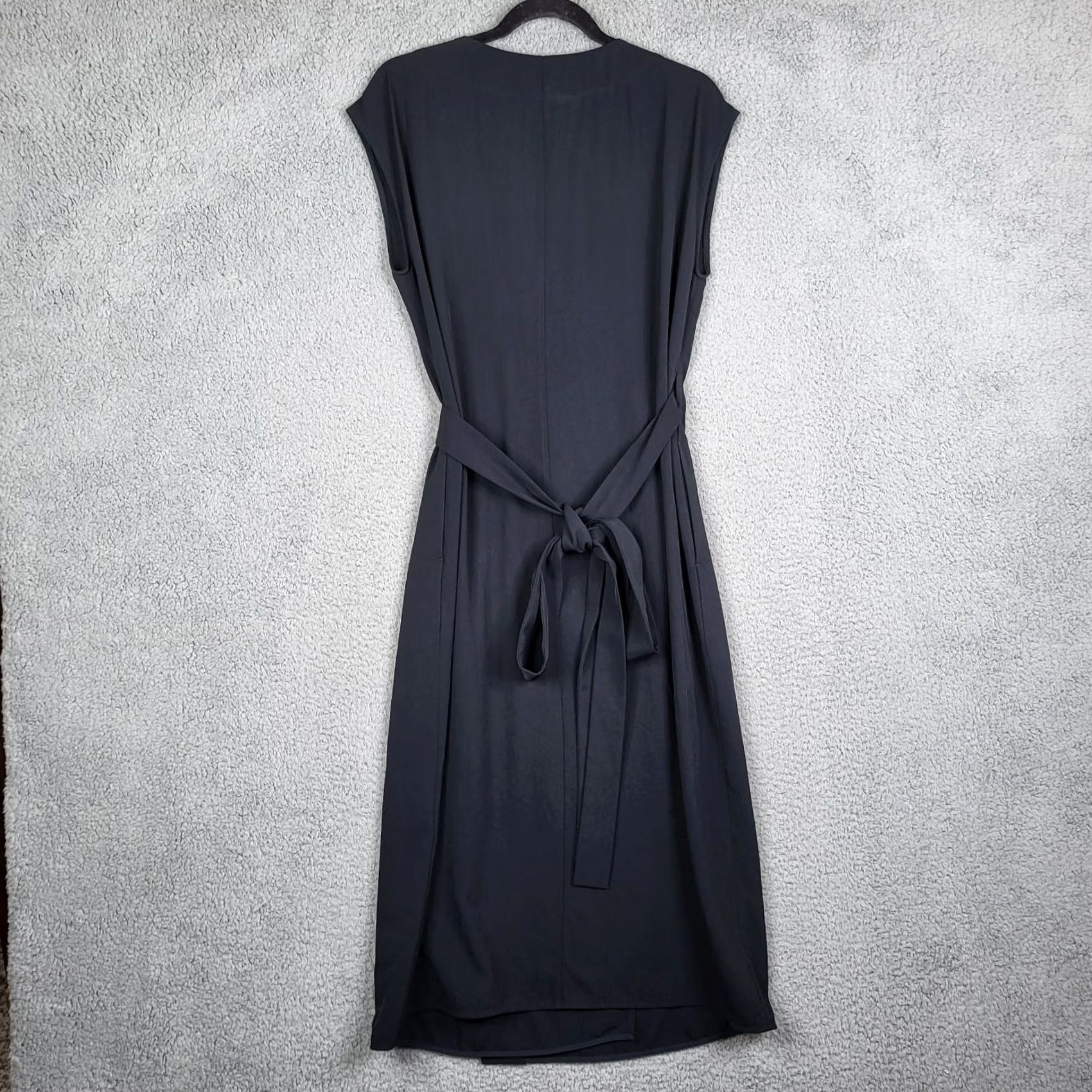 Everlane Evelane Womens black Cap sleeve Wrap dress Size 4 - Casual, Size S / US 4 / IT 40 - 2 Thumbnail