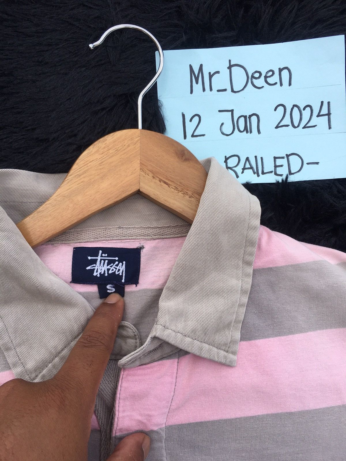 Stussy Rare Vintage Stussy Pink Stripes Collar Shirt Size US M / EU 48-50 / 2 - 7 Thumbnail