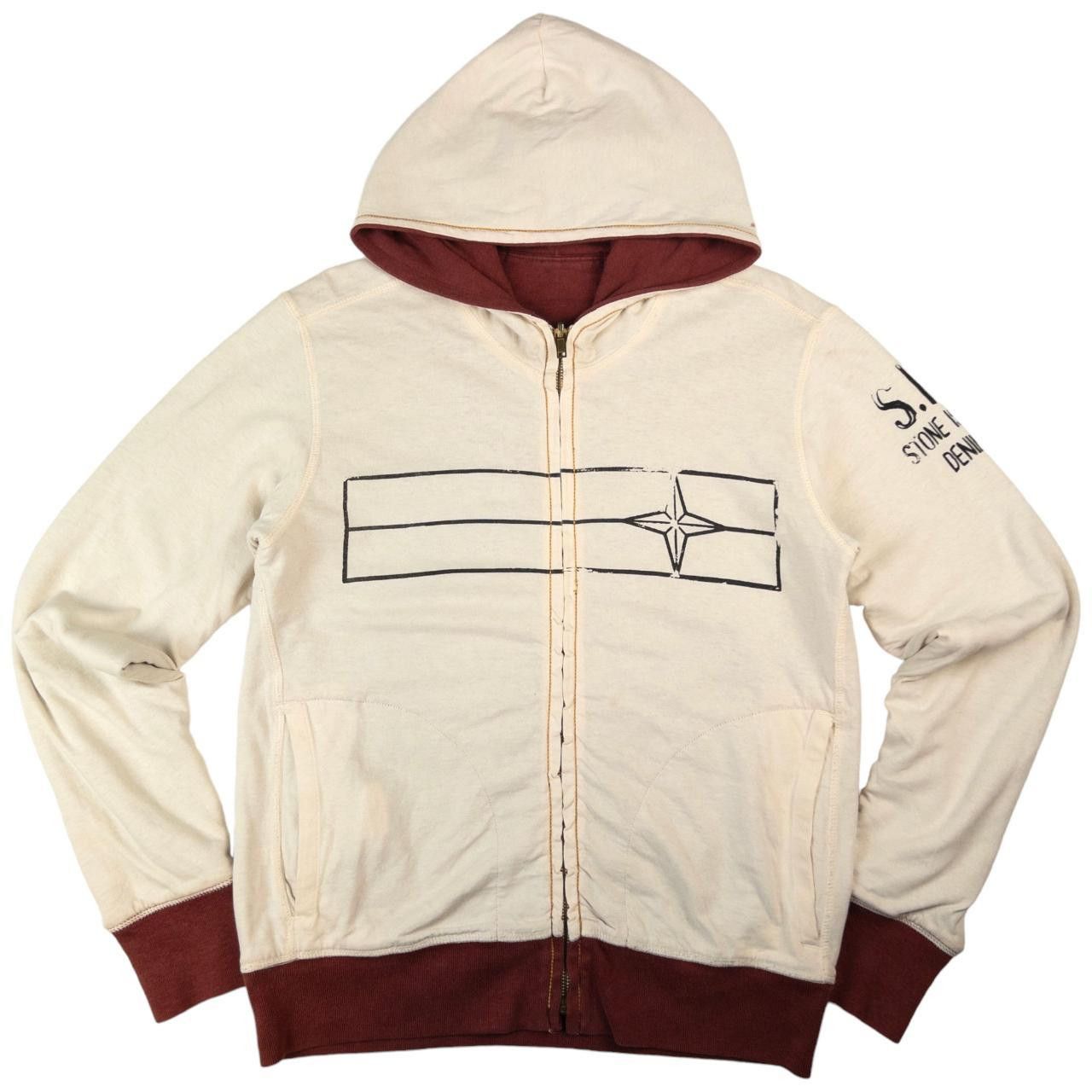 Stone Island Vintage Stone Island Denims Reversible Zip Up Hoodie Size S Size US S / EU 44-46 / 1 - 1 Thumbnail