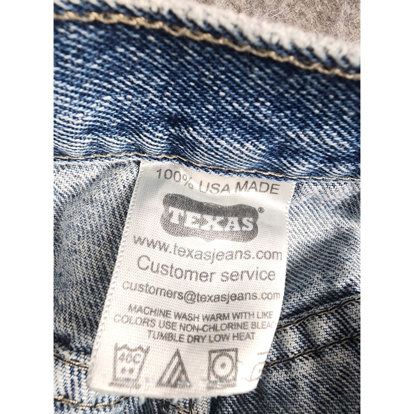 Denime Texas Jeans Men Jeans 44W 31L Blue Denim Cowboy USA Distressed Relaxed Straight 5-Pocket Regular Inseam 31" Vintage No Mens Size US 44 / EU 60 - 4 Thumbnail