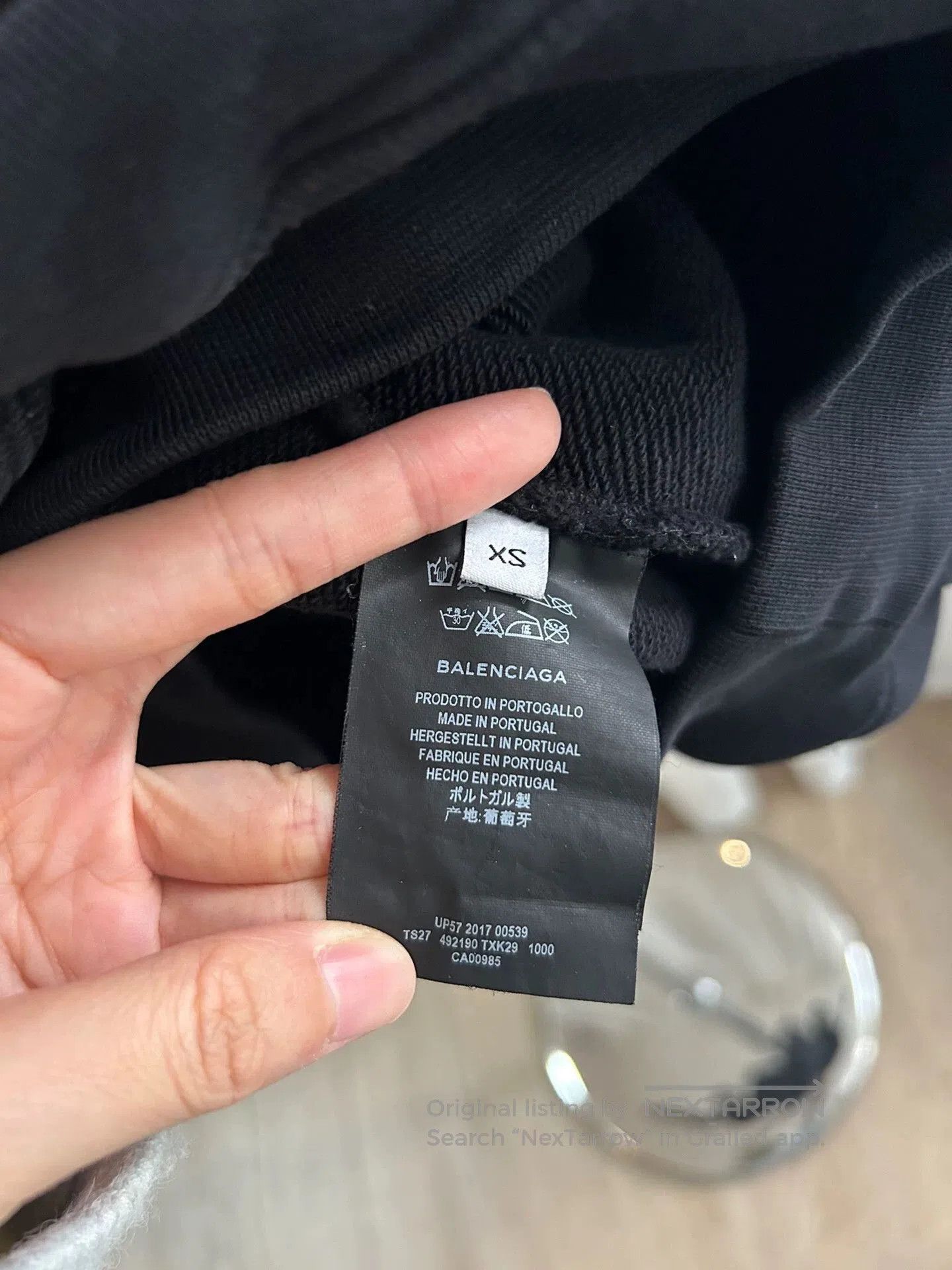 Balenciaga Black Oversized Hoodie with Drawstring. Size US XS / EU 42 / 0 - 4 Thumbnail