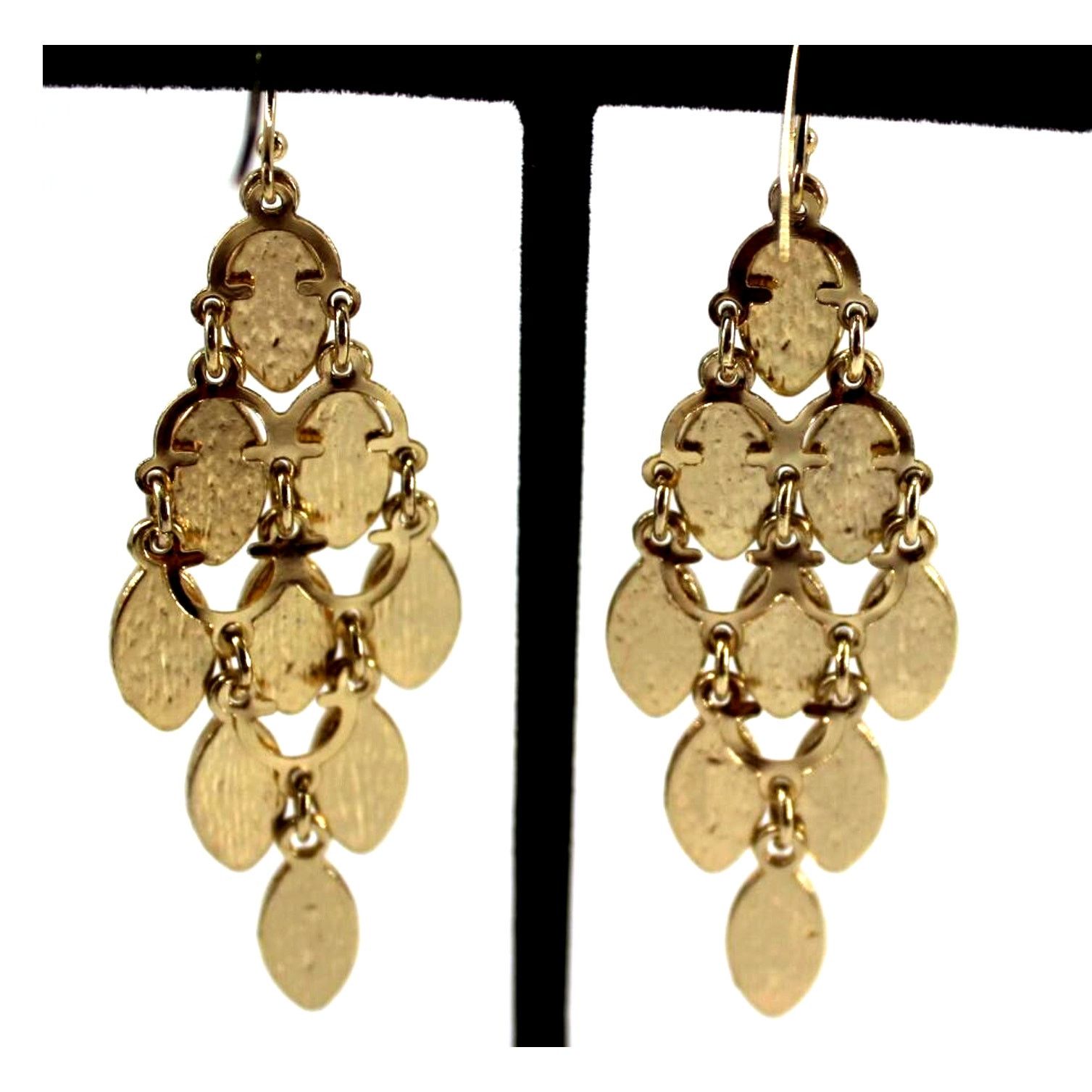 Other Emerald Green Marquis Faux Gem Earrings • Goldtone • 2.5" Size ONE SIZE - 3 Thumbnail