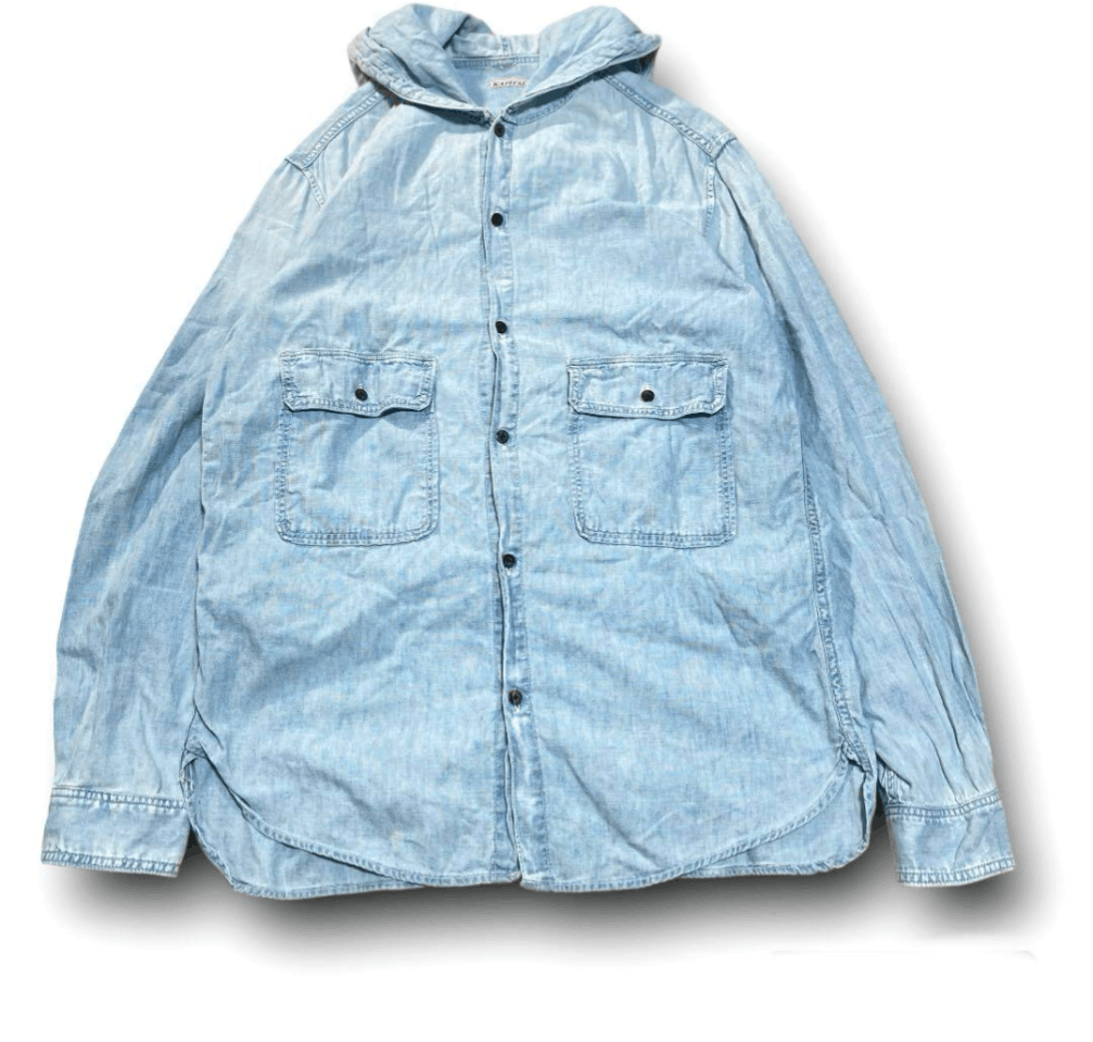 Kapital Kapital Hoodie Shirt Chambray Size US L / EU 52-54 / 3 - 1 Thumbnail
