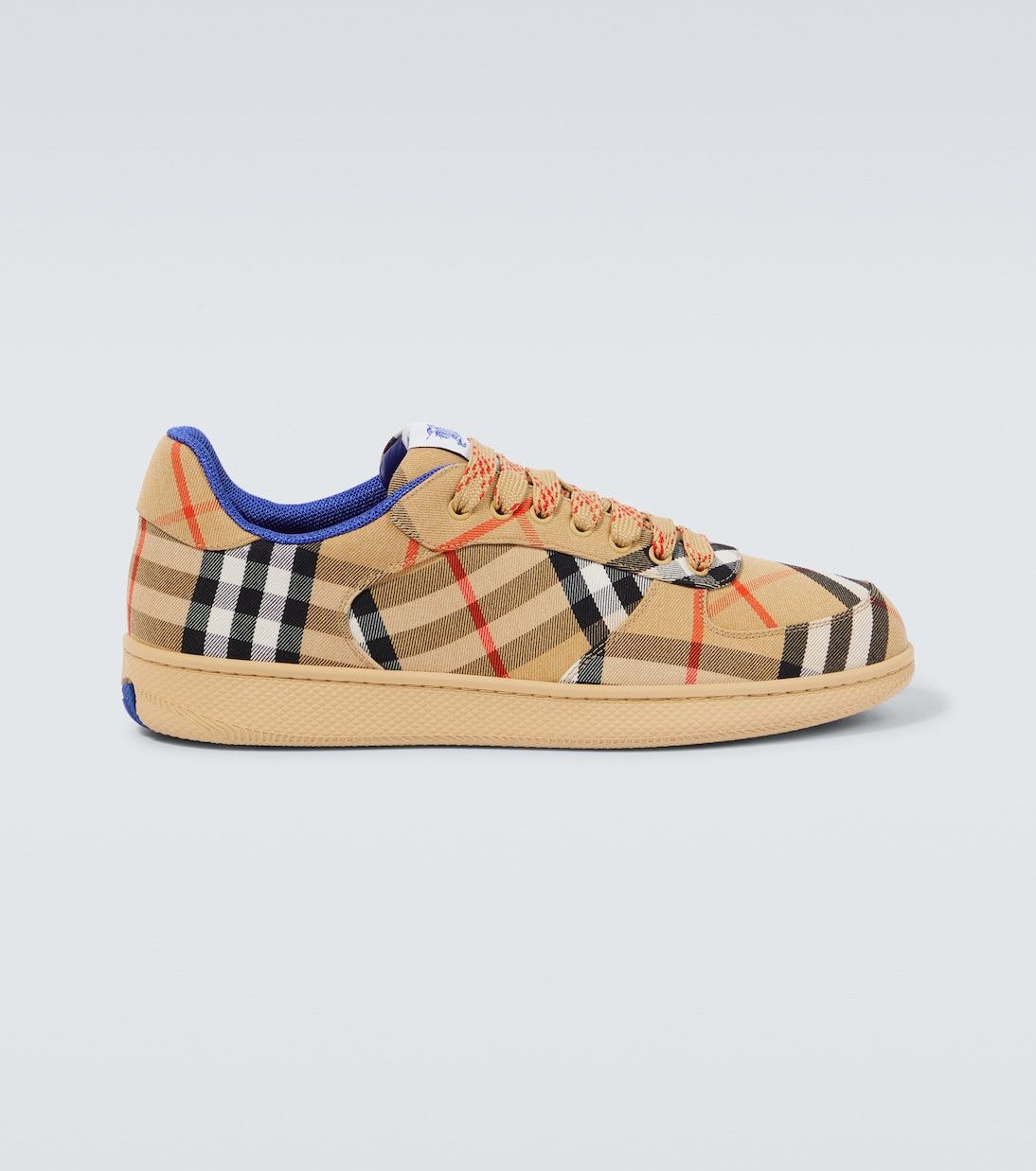 Check canvas sneakers