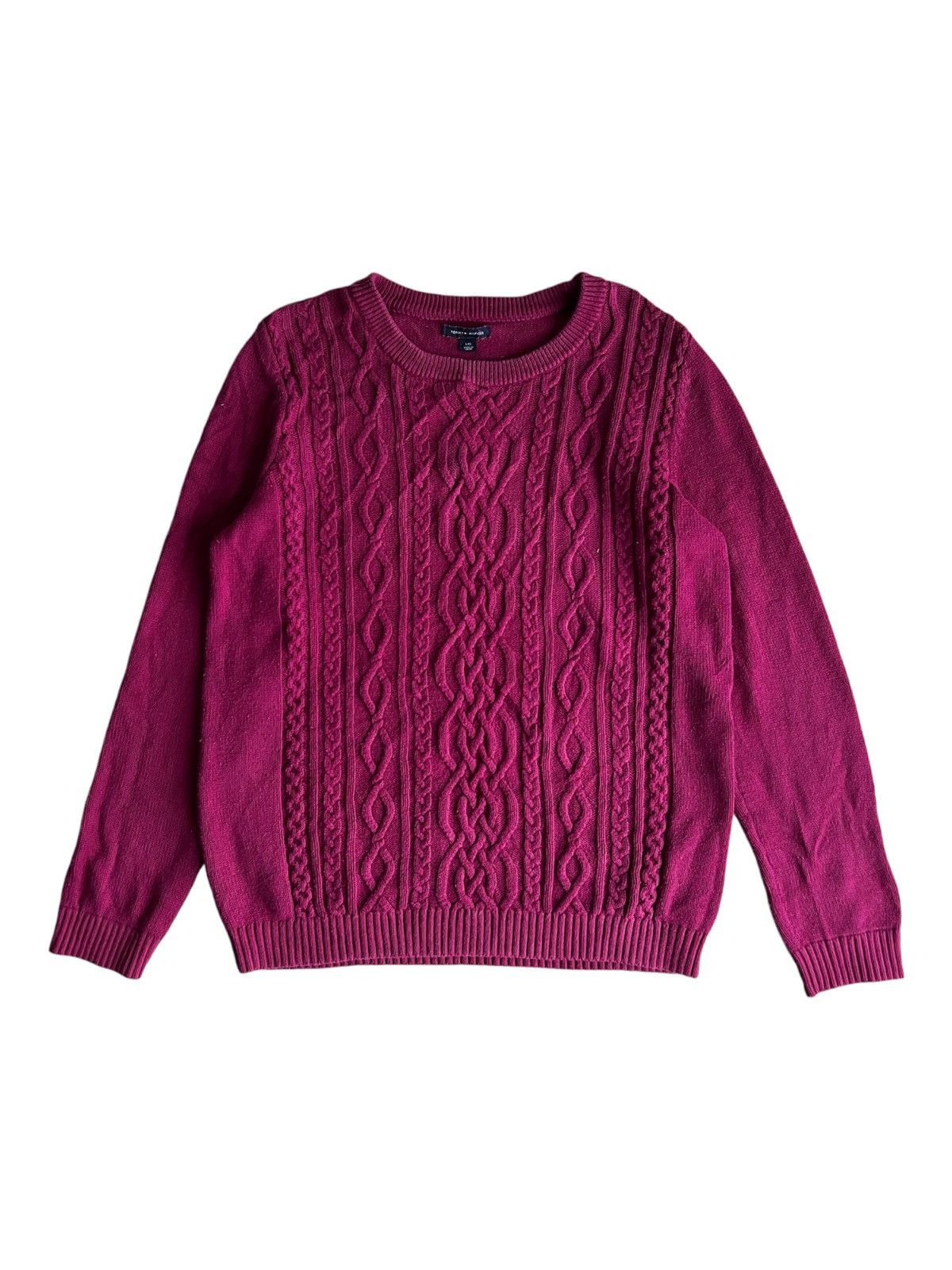 Aran Isles Knitwear × Tommy Hilfiger Vintage Tommy Hilfiger Cable Knit Isle Knitwear Sweater Size L / US 10 / IT 46 - 1 Thumbnail