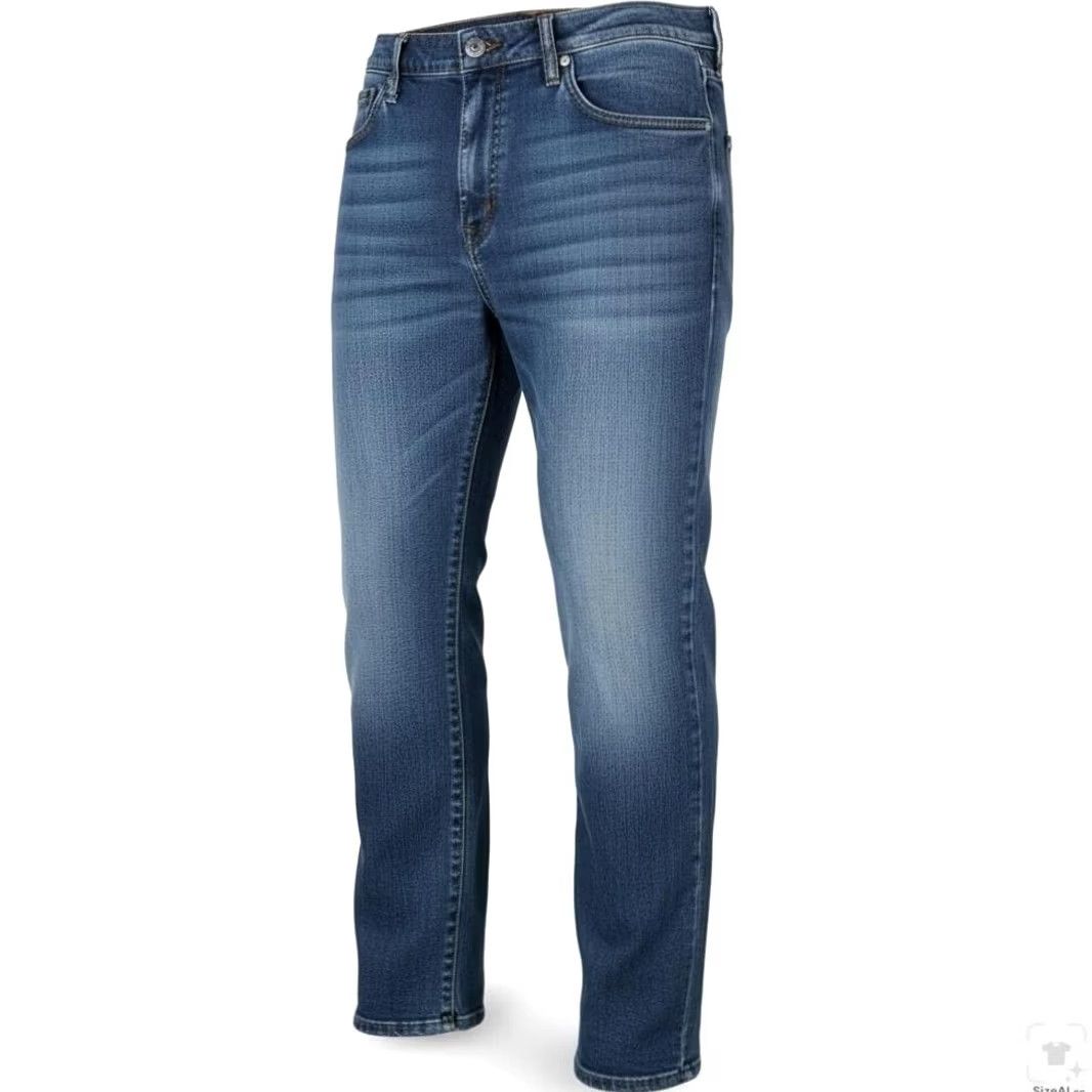Lucky Brand Lucky Brand 221 Original Straight Jeans Mens 40x32 Blue Medium Wash Zip Fly Size US 40 / EU 56 - 2 Thumbnail