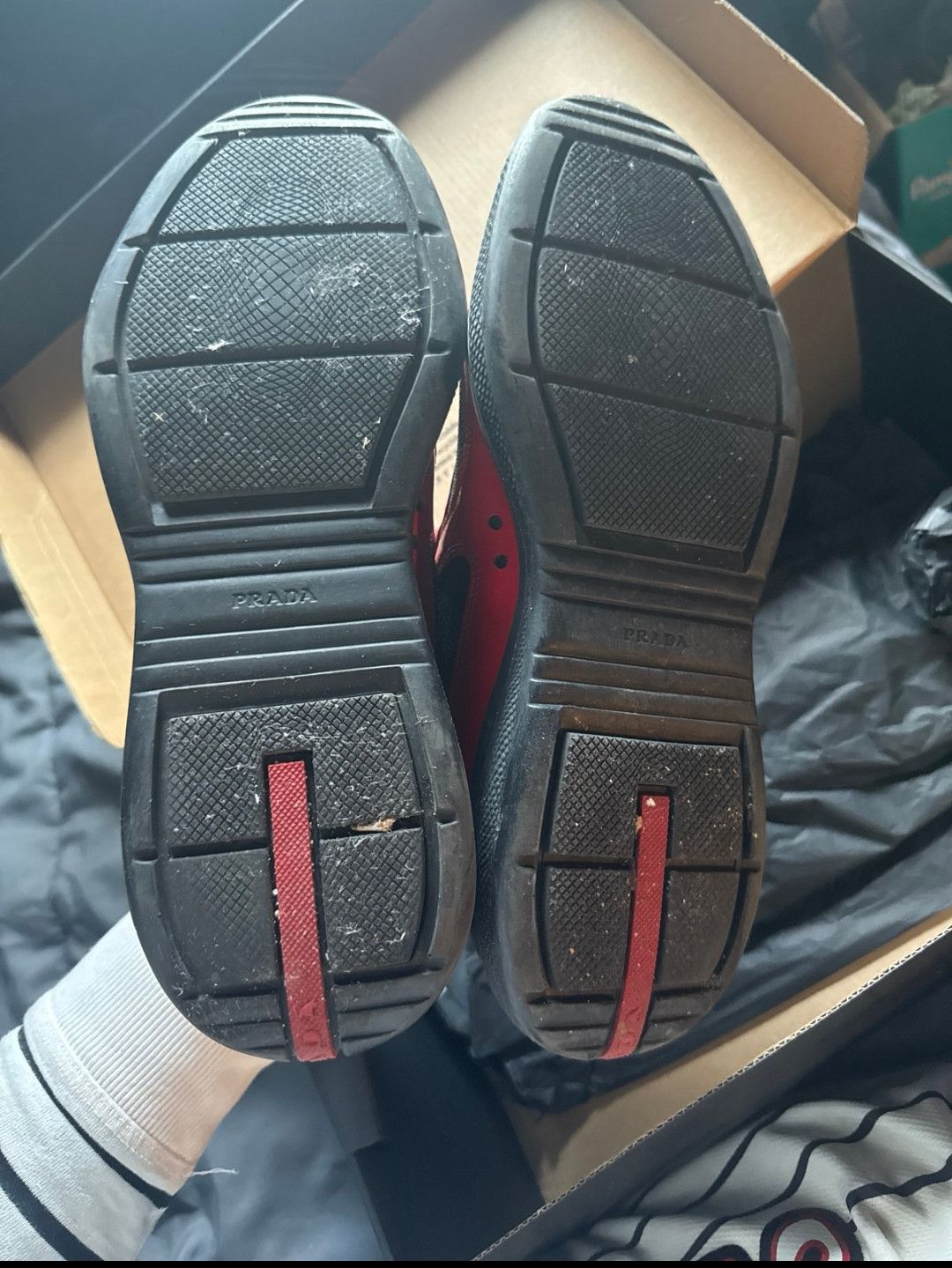 Prada Prada America's Cup Sneakers Red Patent 10 Black Size US 10 / EU 43 - 5 Thumbnail