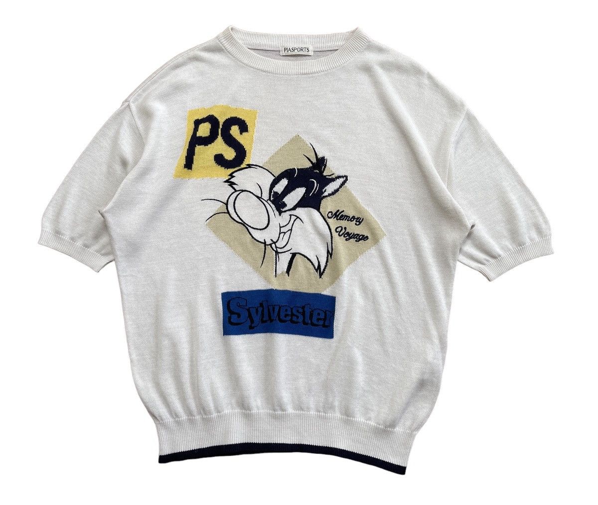 Japanese Brand Vintage 90s Pia Sports X Sylvester Looney Tunes knitwear Size US XL / EU 56 / 4 - 2 Thumbnail